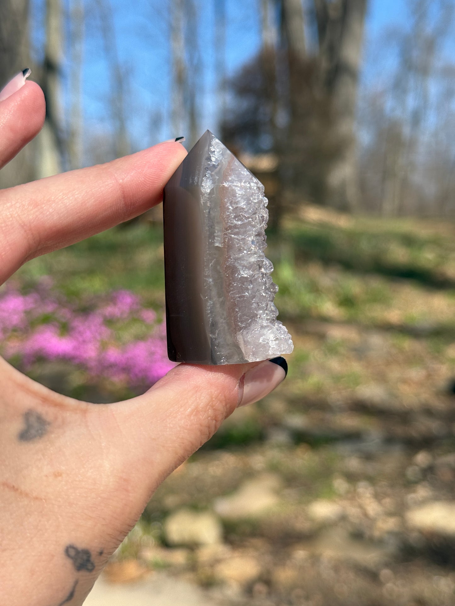 Druzy Agate Tower