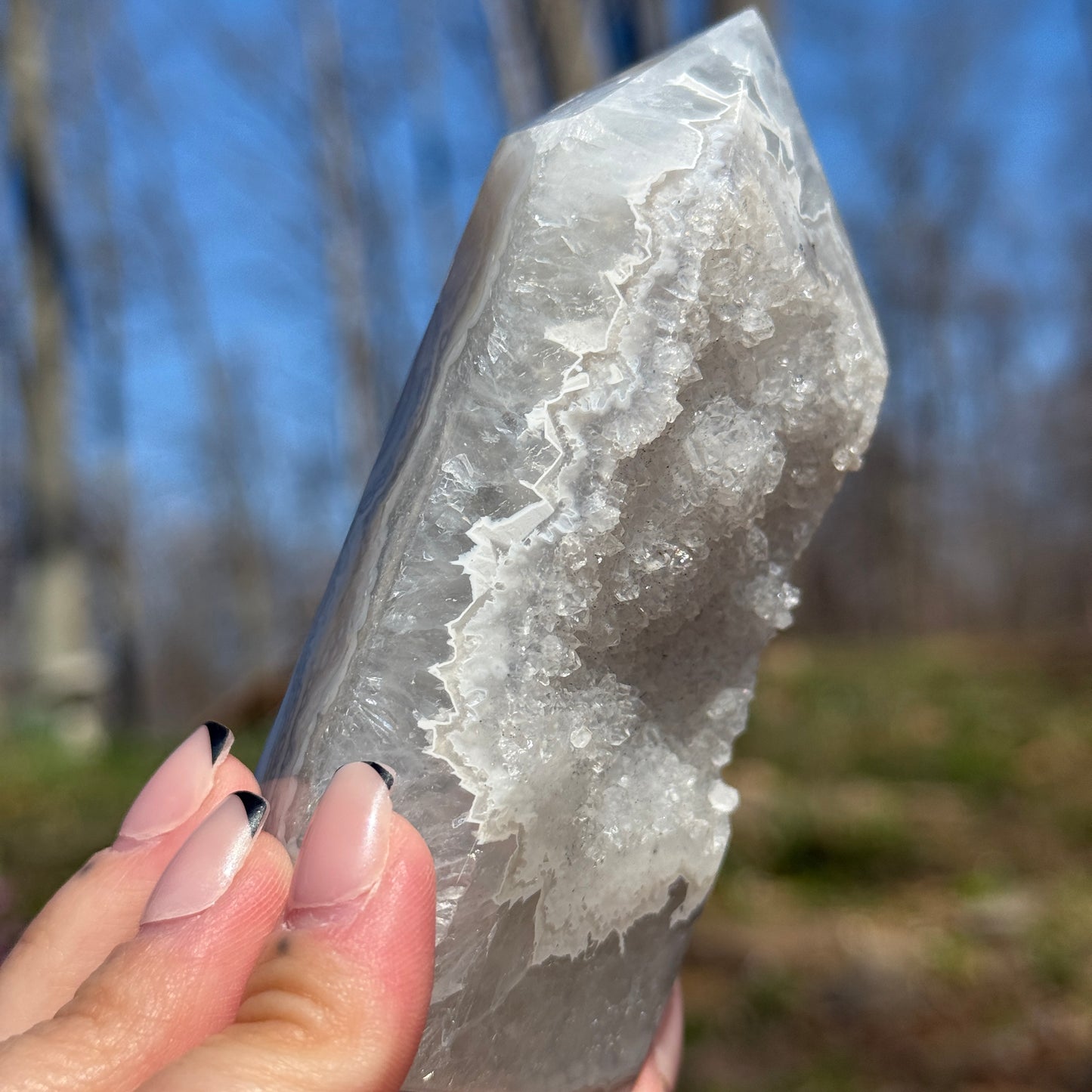 Druzy Agate Tower