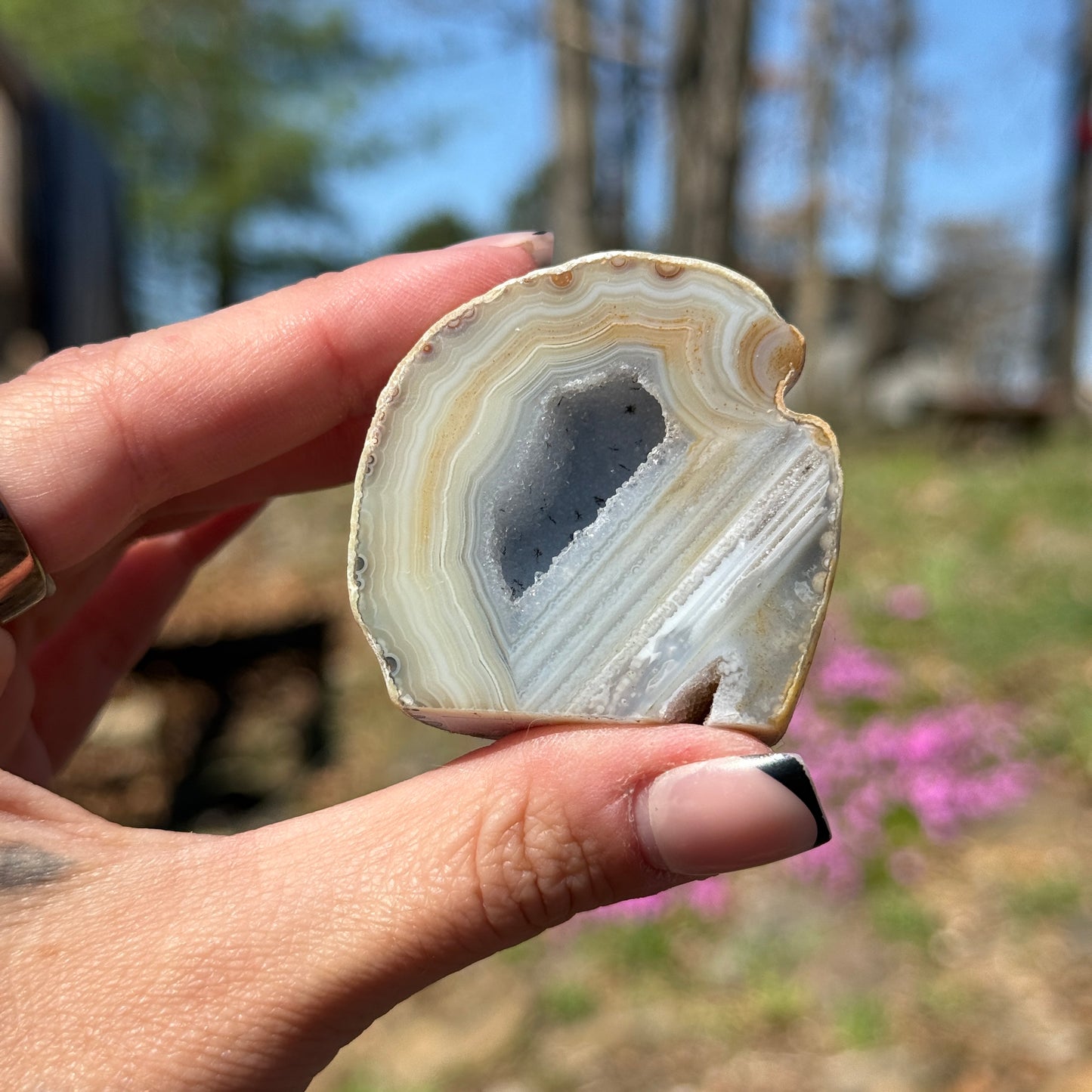 Druzy Agate Cut Base