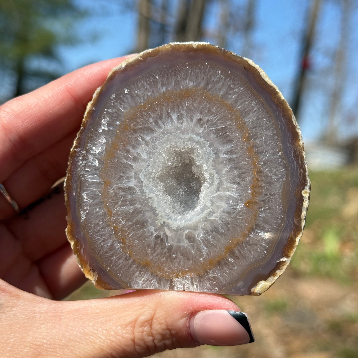 Druzy Agate Cut Base