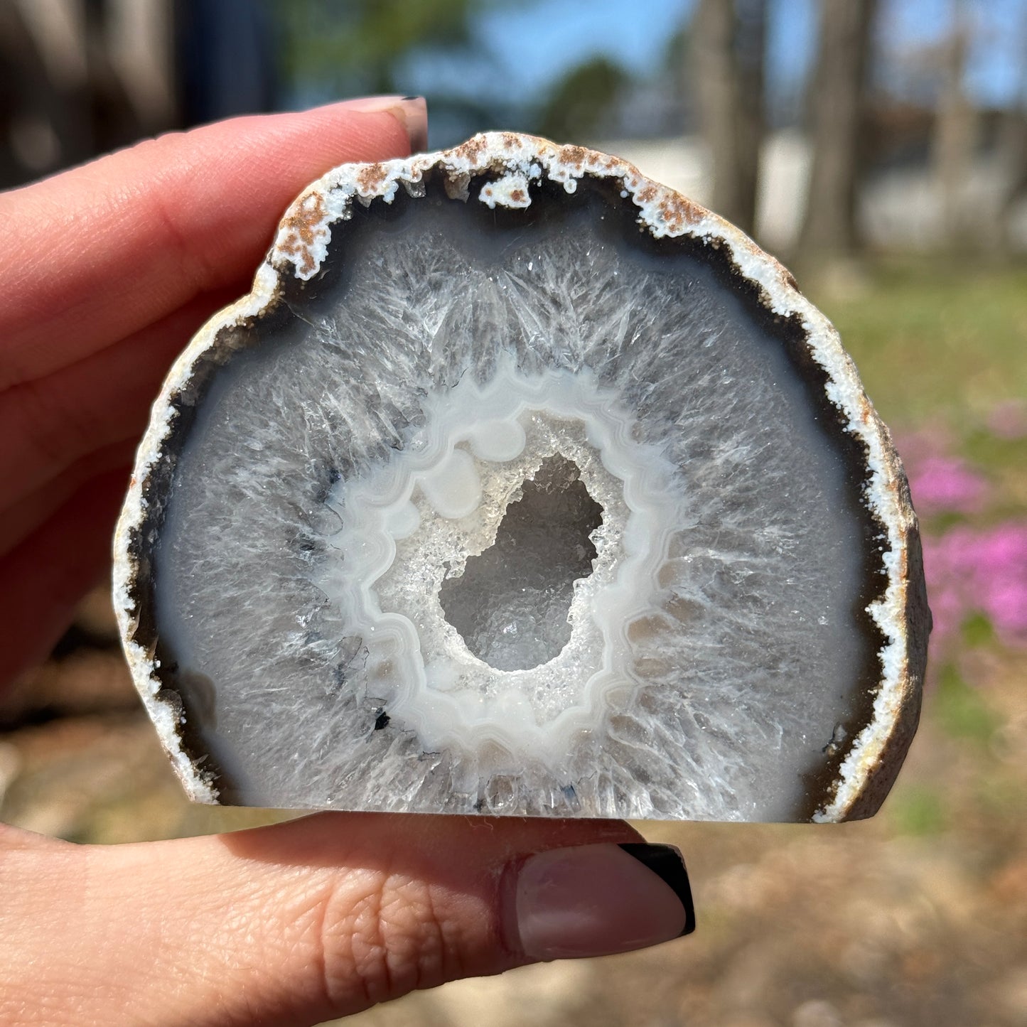 Druzy Agate Cut Base
