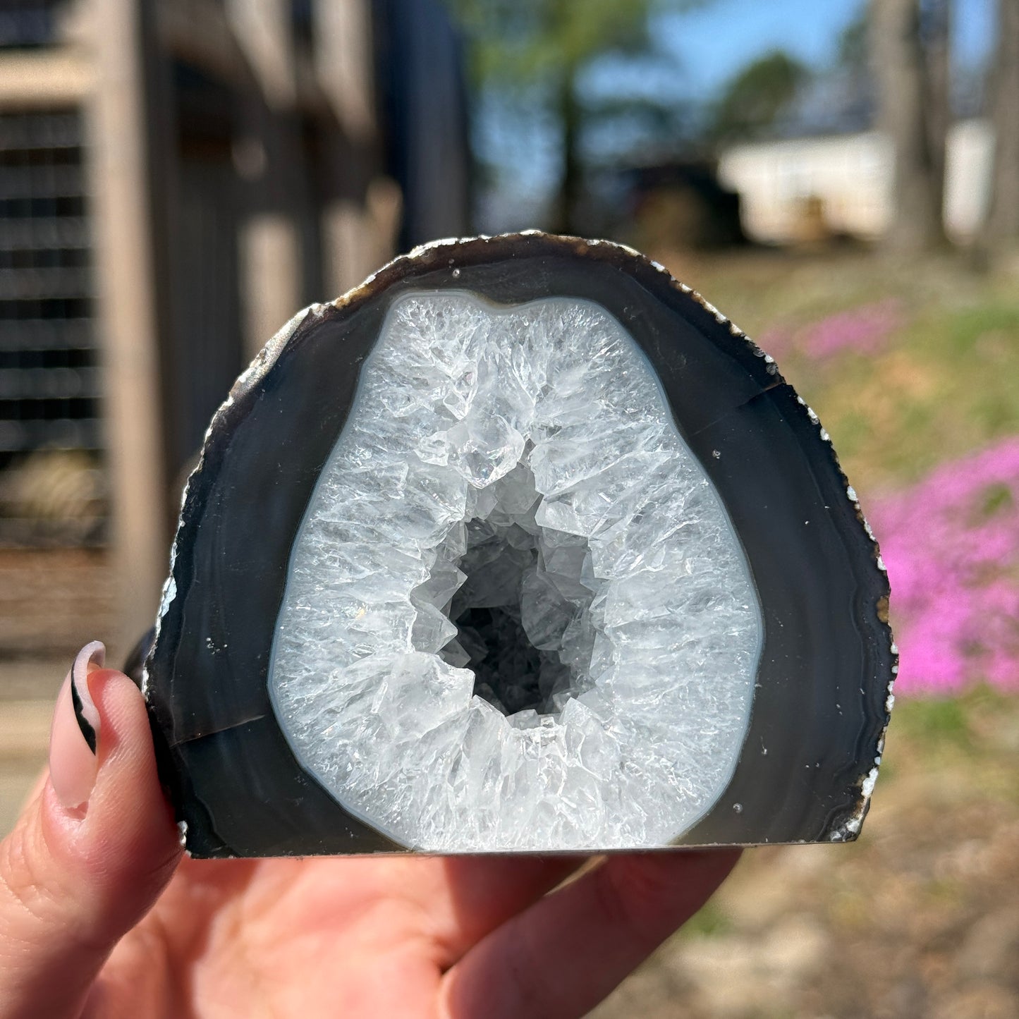 Druzy Agate Cut Base