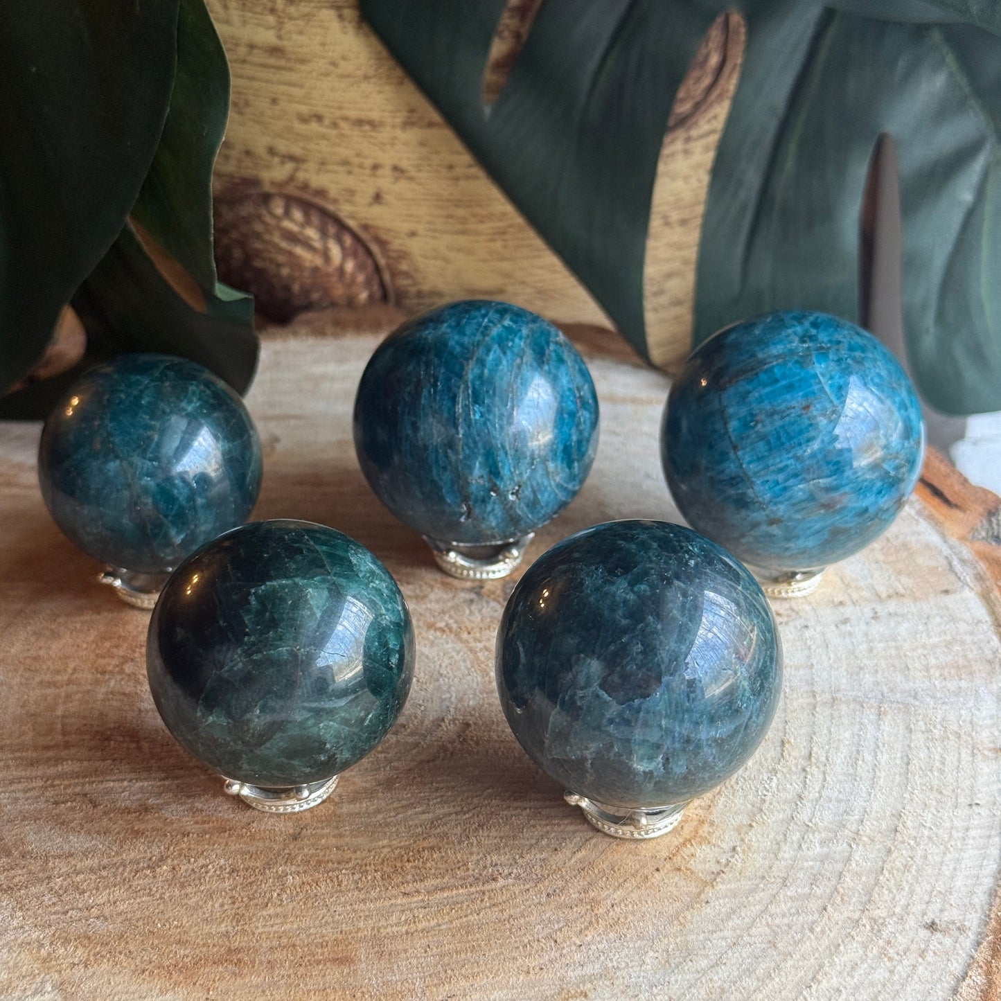 Blue Apatite Sphere