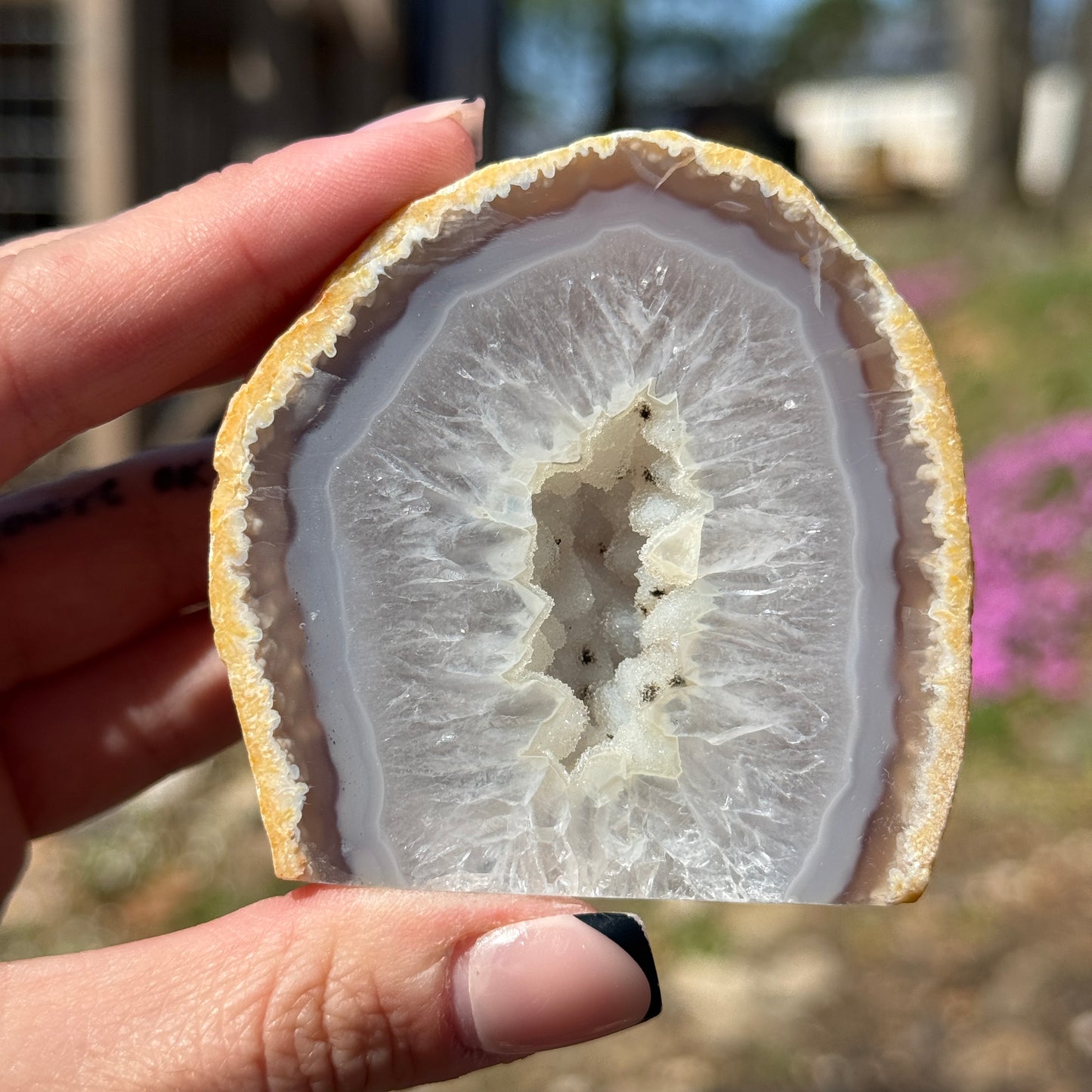 Druzy Agate Cut Base