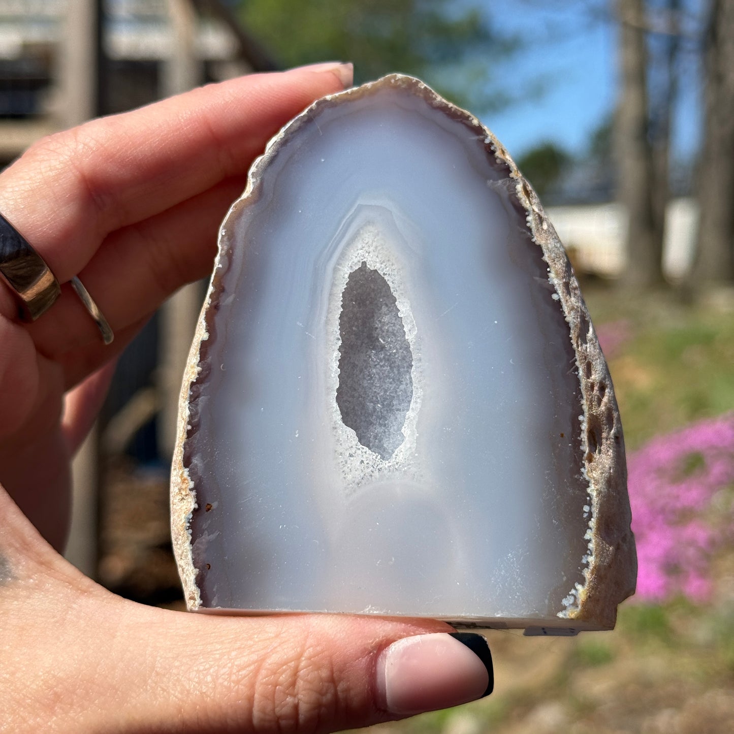 Druzy Agate Cut Base