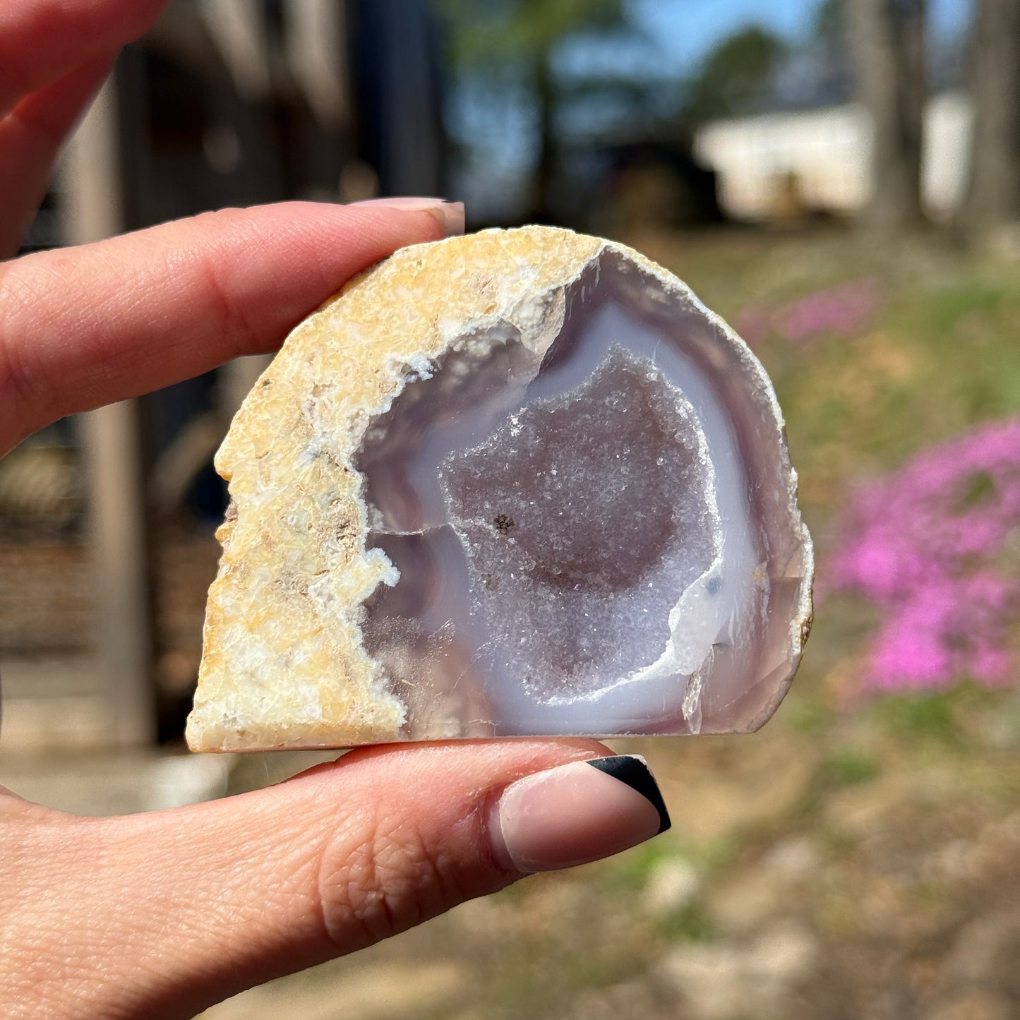 Druzy Agate Cut Base