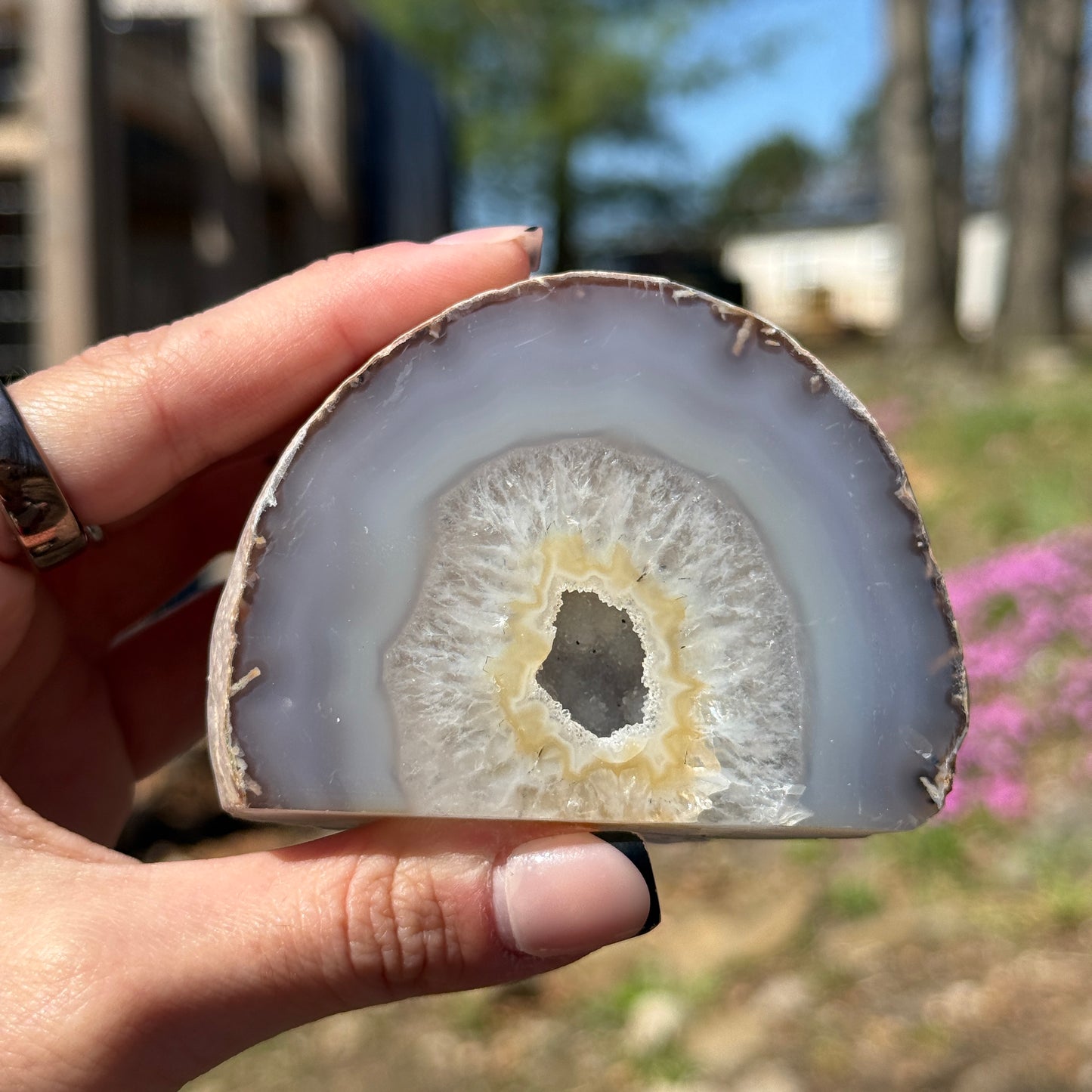 Druzy Agate Cut Base