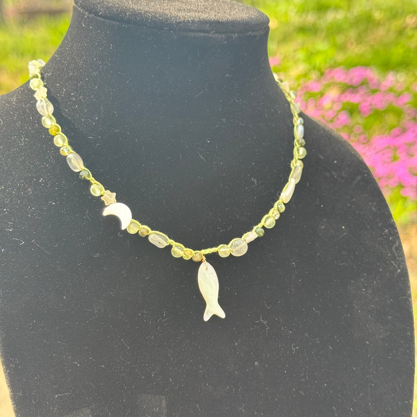 Little Fish Crochet Necklace
