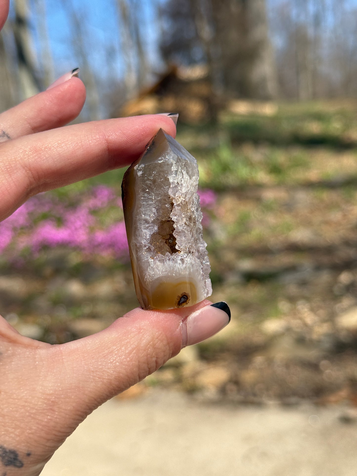 Druzy Agate Tower