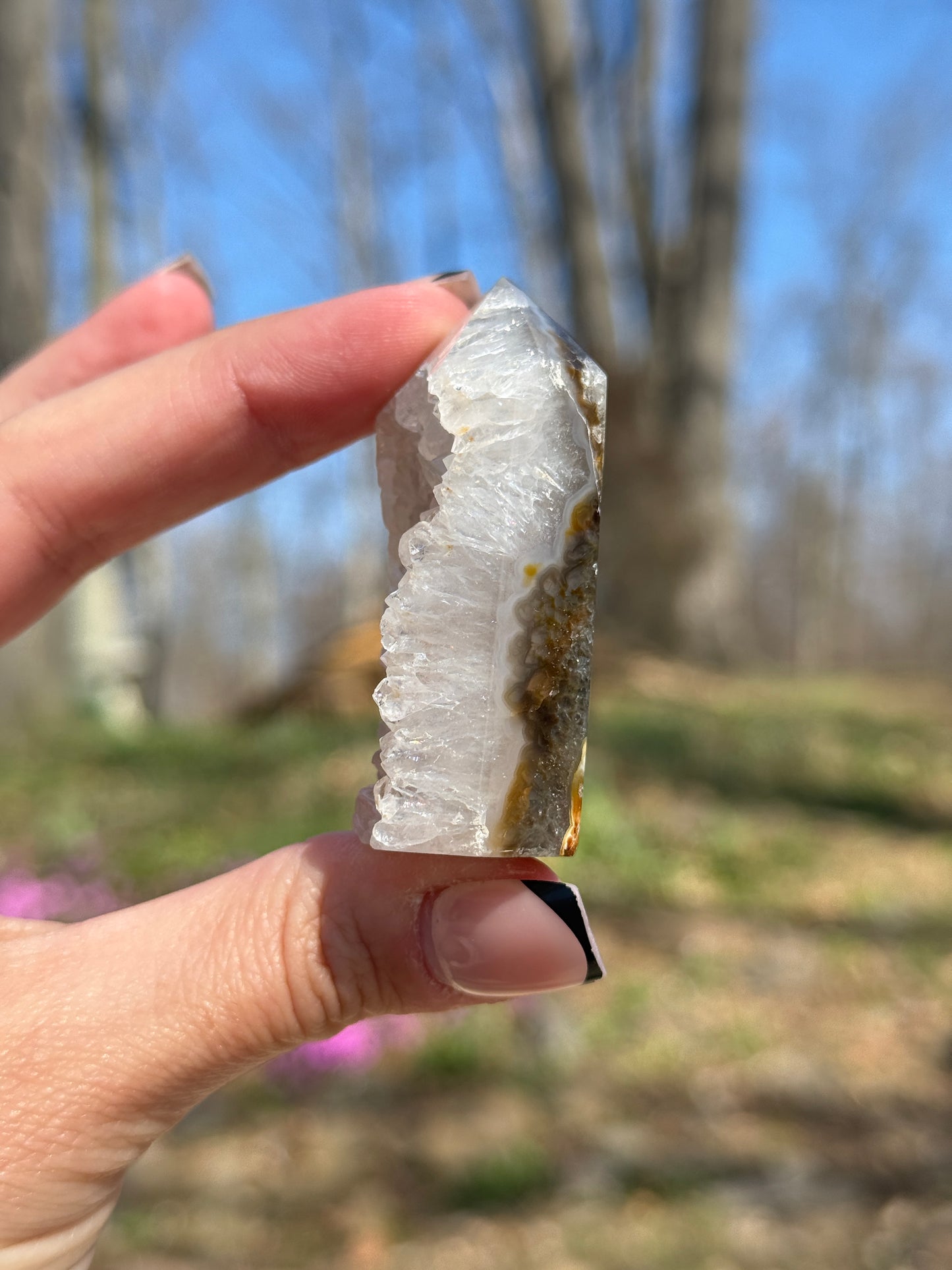 Druzy Agate Tower