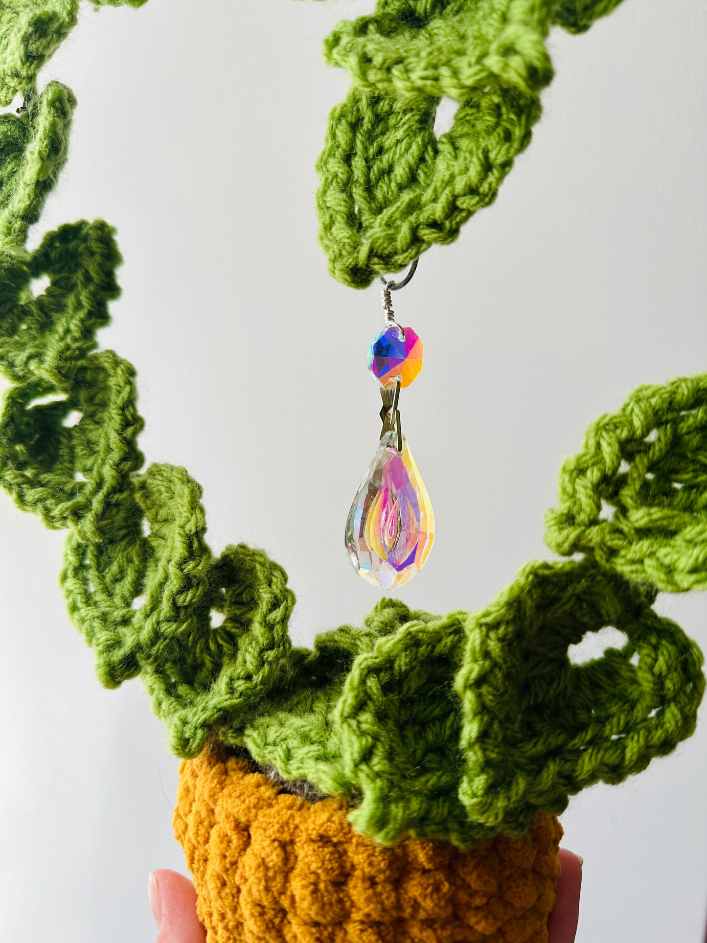 Crochet Heart Leaf Plant