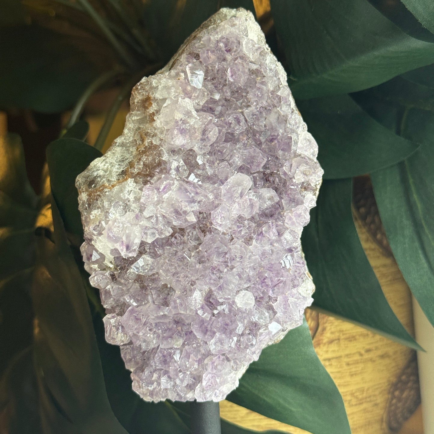 Amethyst on Metal Base