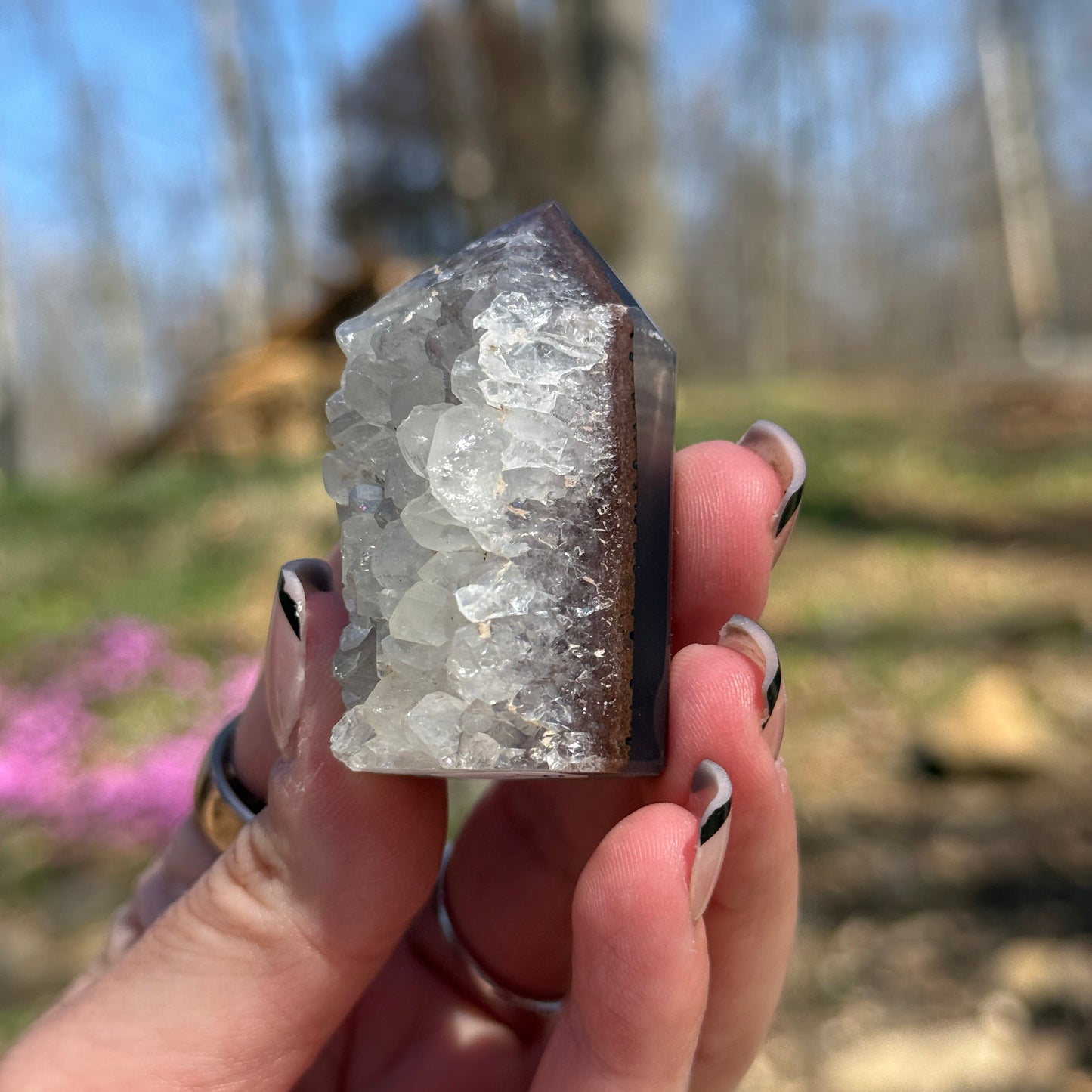 Druzy Agate Tower