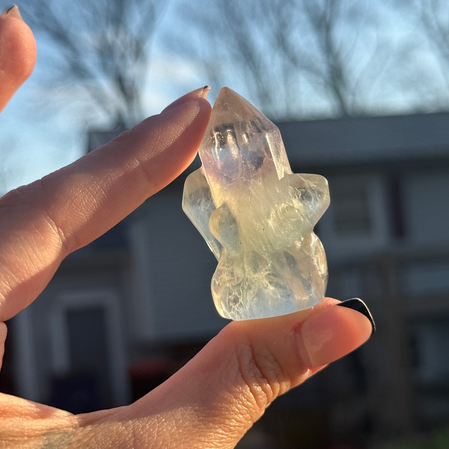 Fluorite Crystal Carving