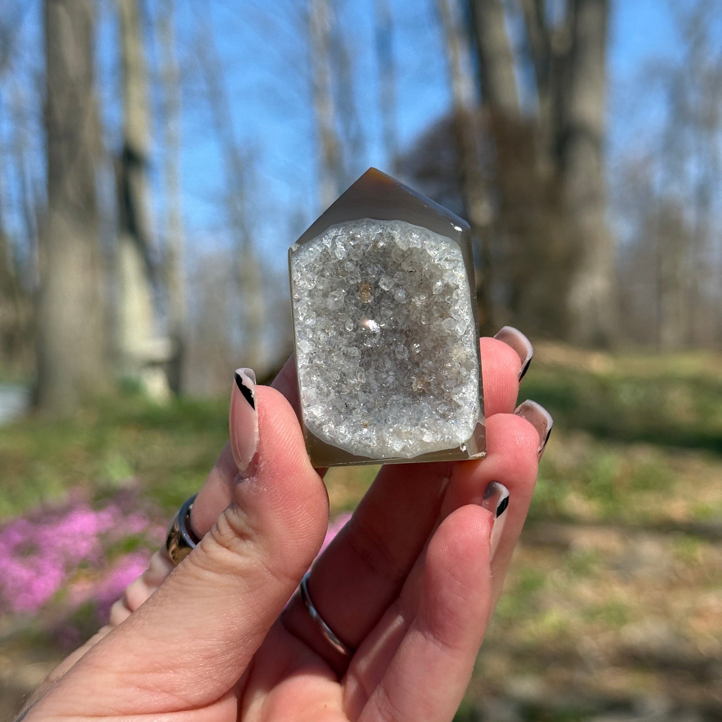 Druzy Agate Tower