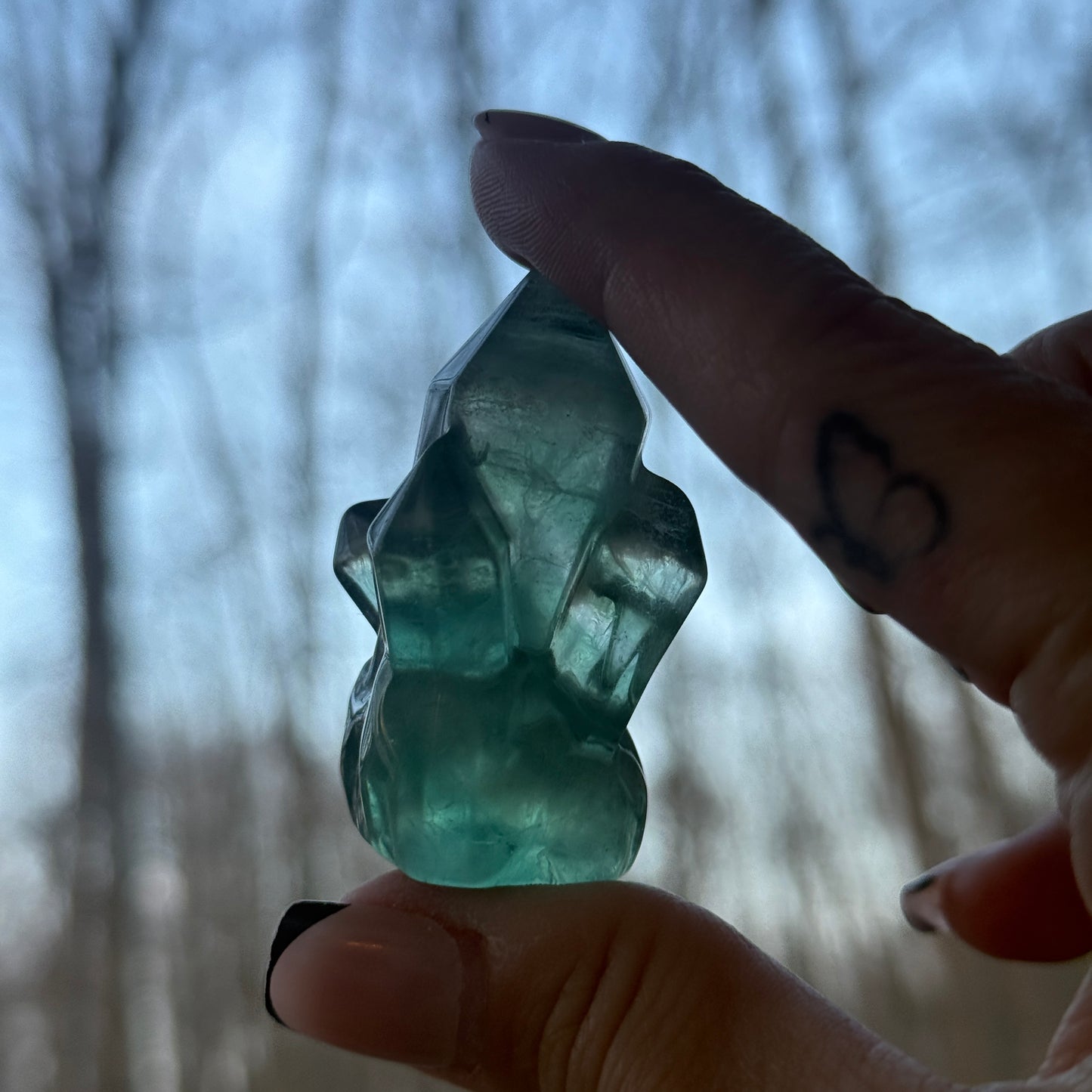 Fluorite Crystal Carving