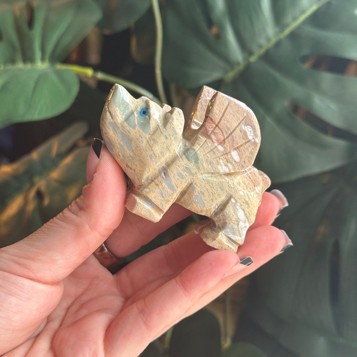 Flying Pig Soap Stone Carving C