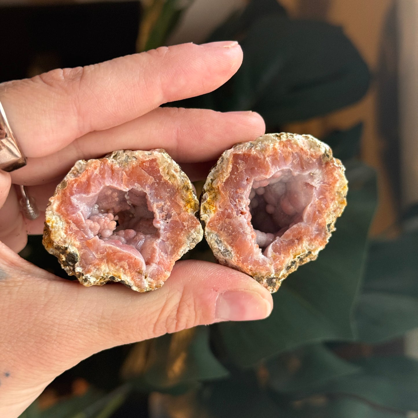 Botryoidal Chalcedony Raw Geode *PAIR*
