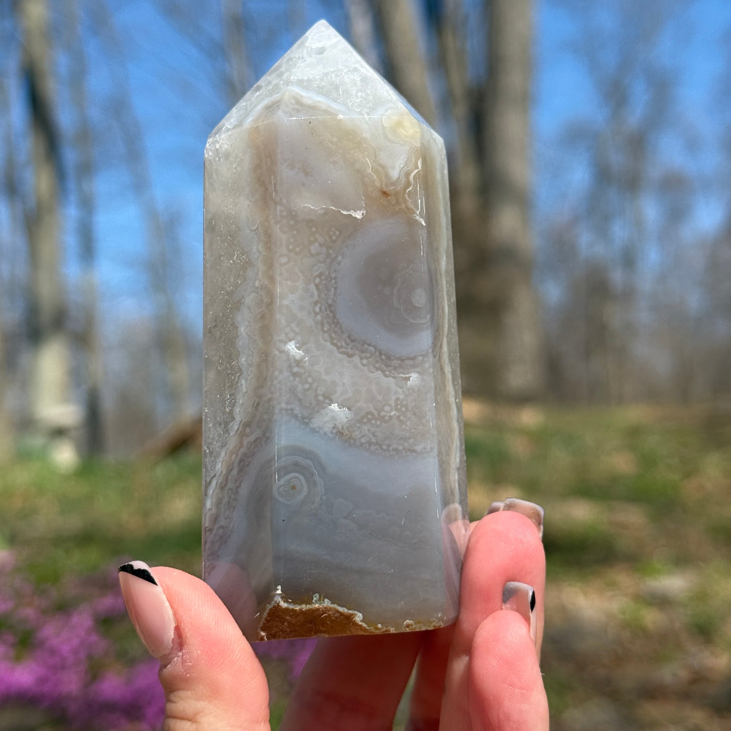 Druzy Agate Tower