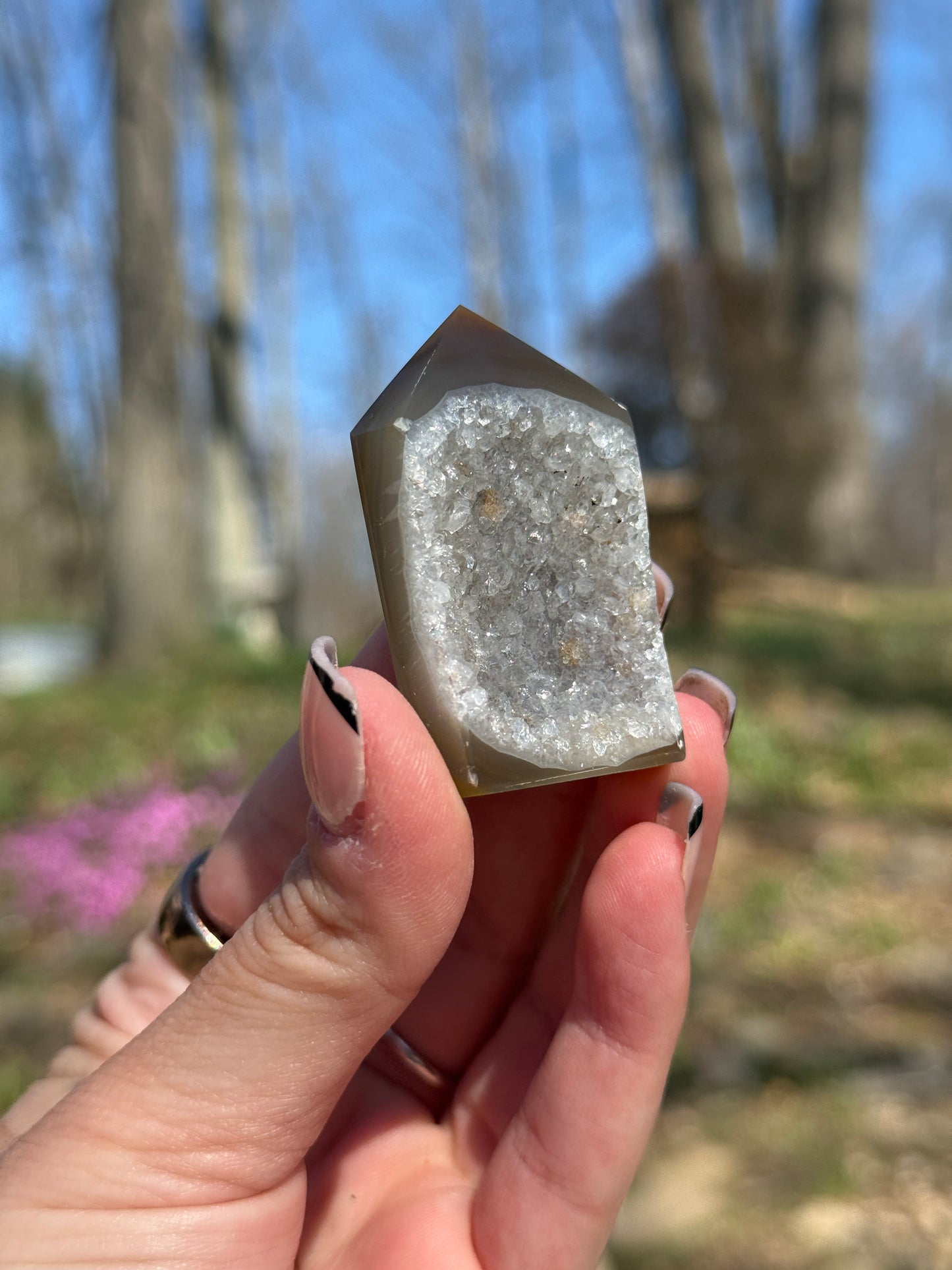 Druzy Agate Tower