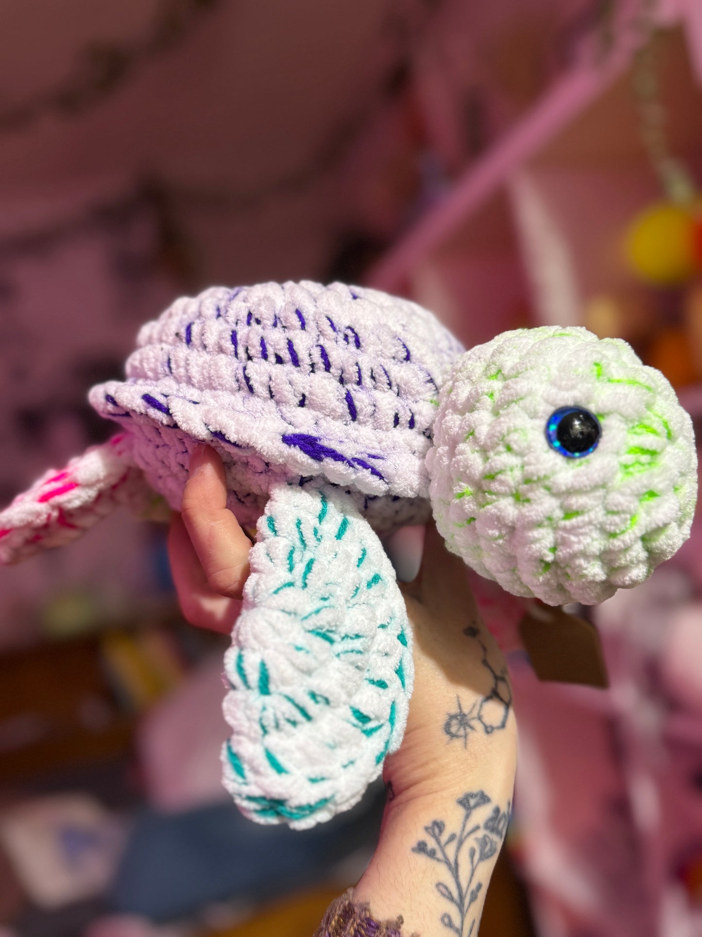 Rainbow Crochet Turtle