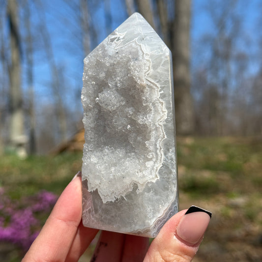 Druzy Agate Tower