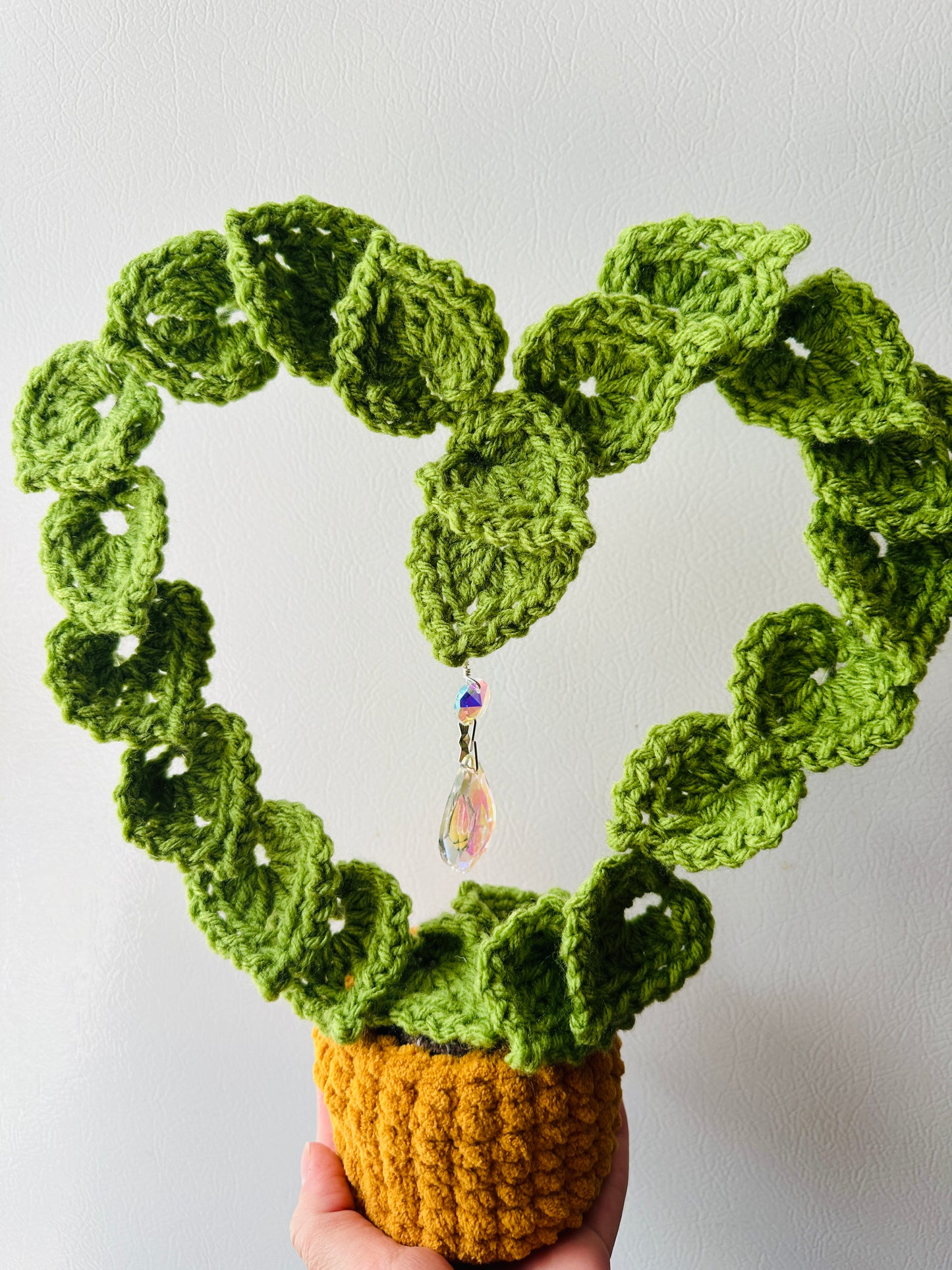 Crochet Heart Leaf Plant