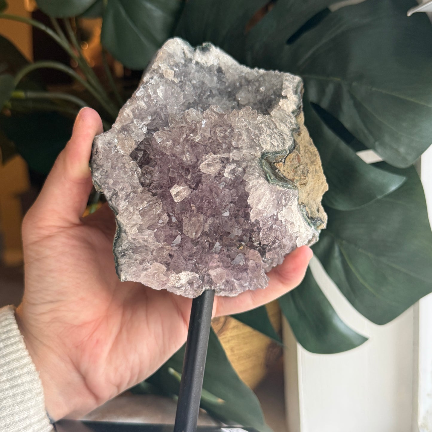 Amethyst on Metal Base