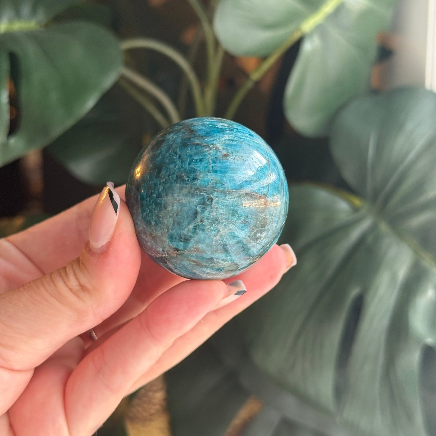Blue Apatite Sphere