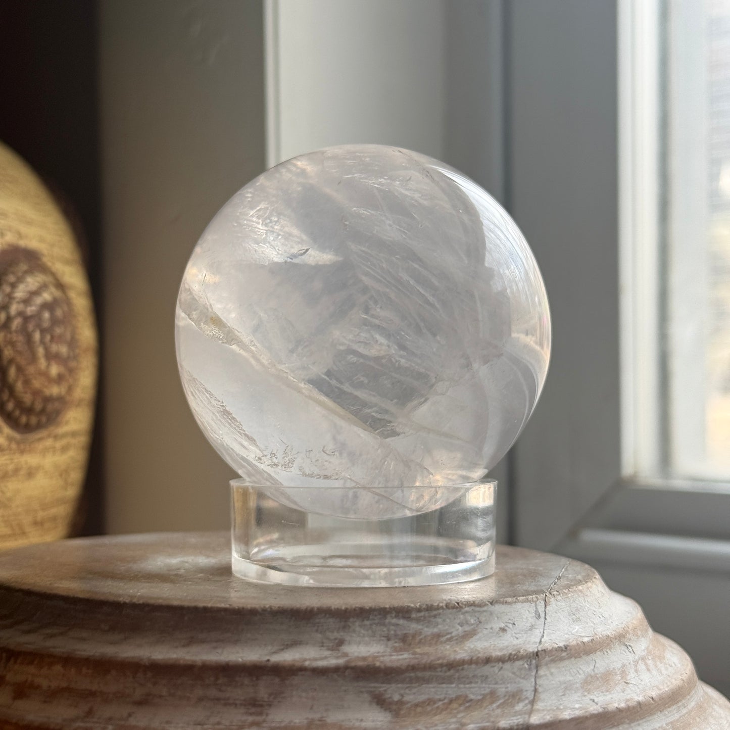 Girasol Rose Quartz Sphere