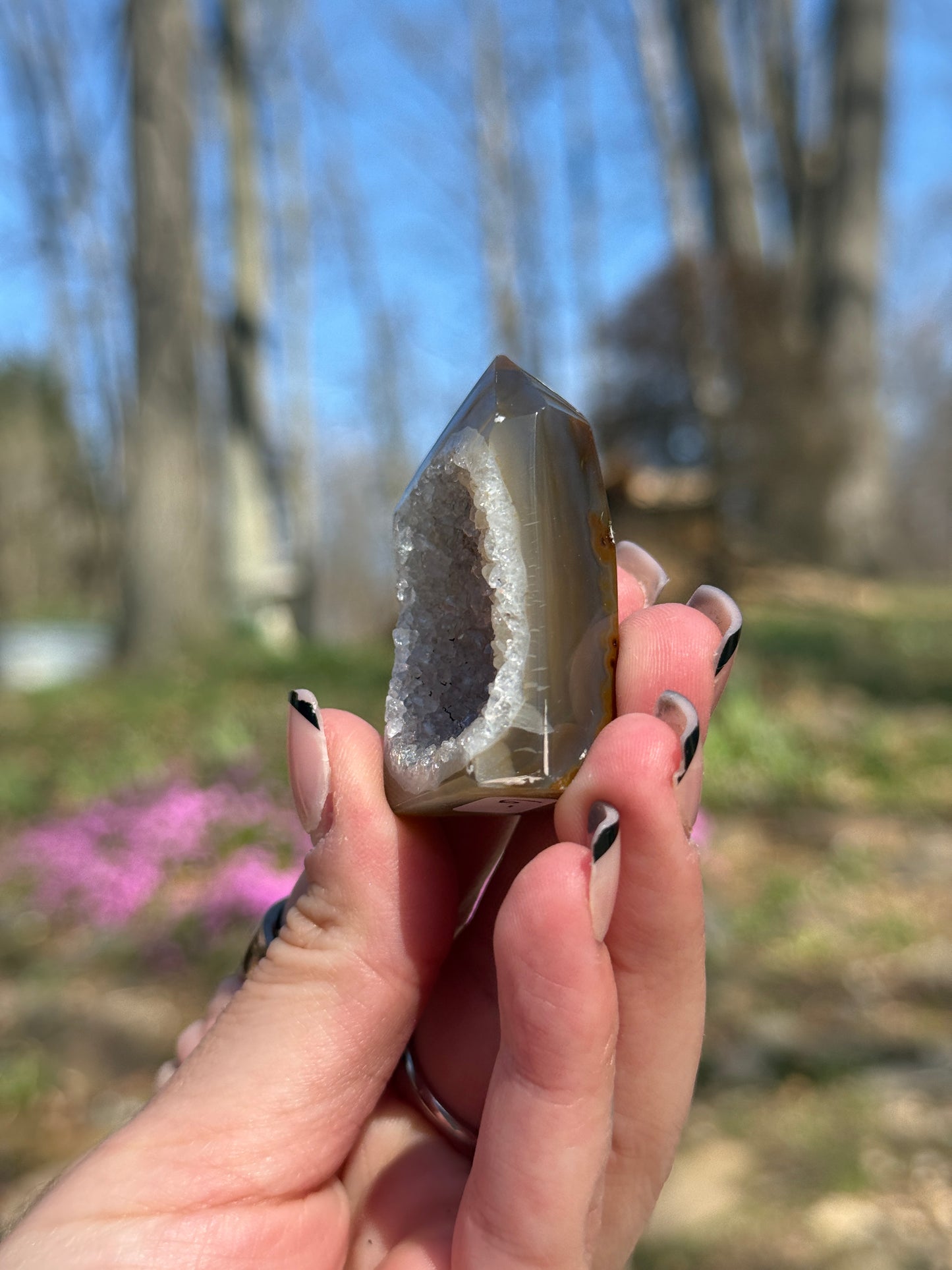 Druzy Agate Tower