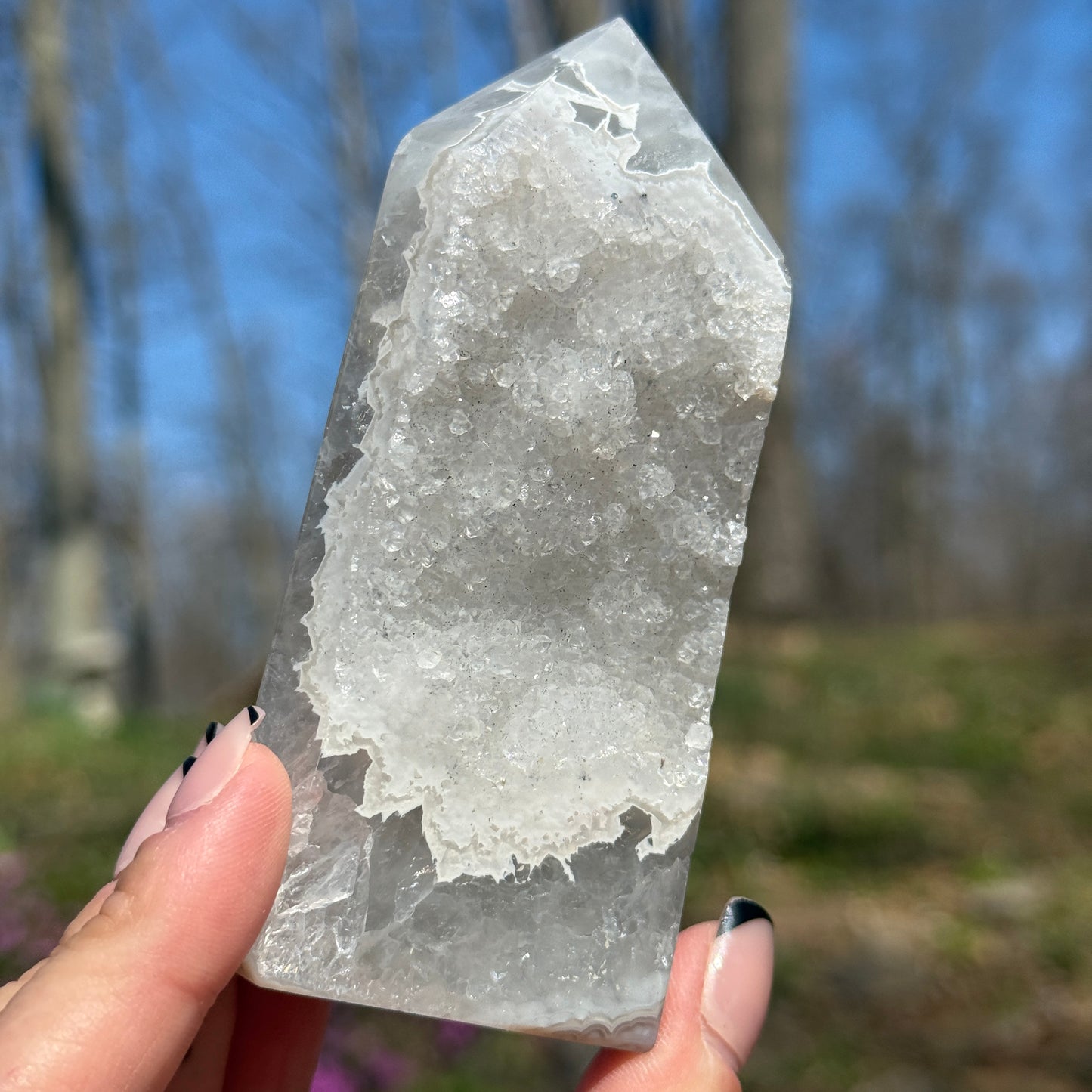 Druzy Agate Tower