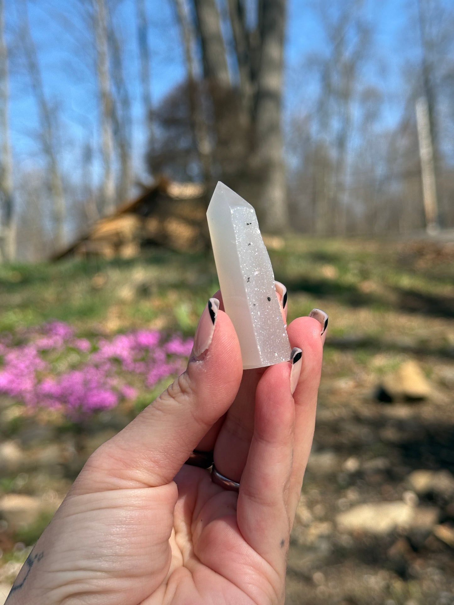 Druzy Agate Tower