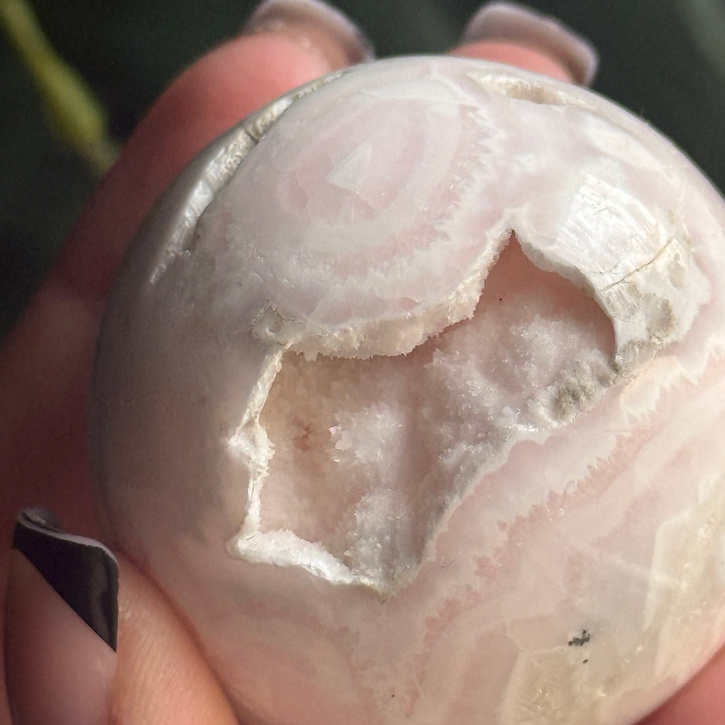 Pink Mangano Calcite Sphere (UV Reactive) B