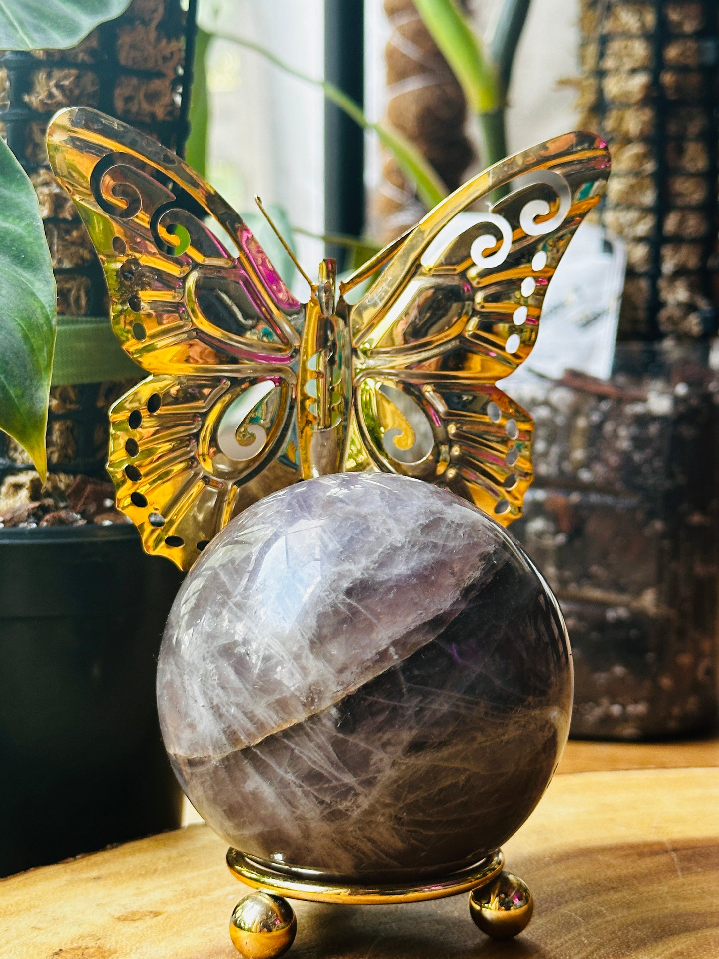 Dark Rose Quartz Sphere