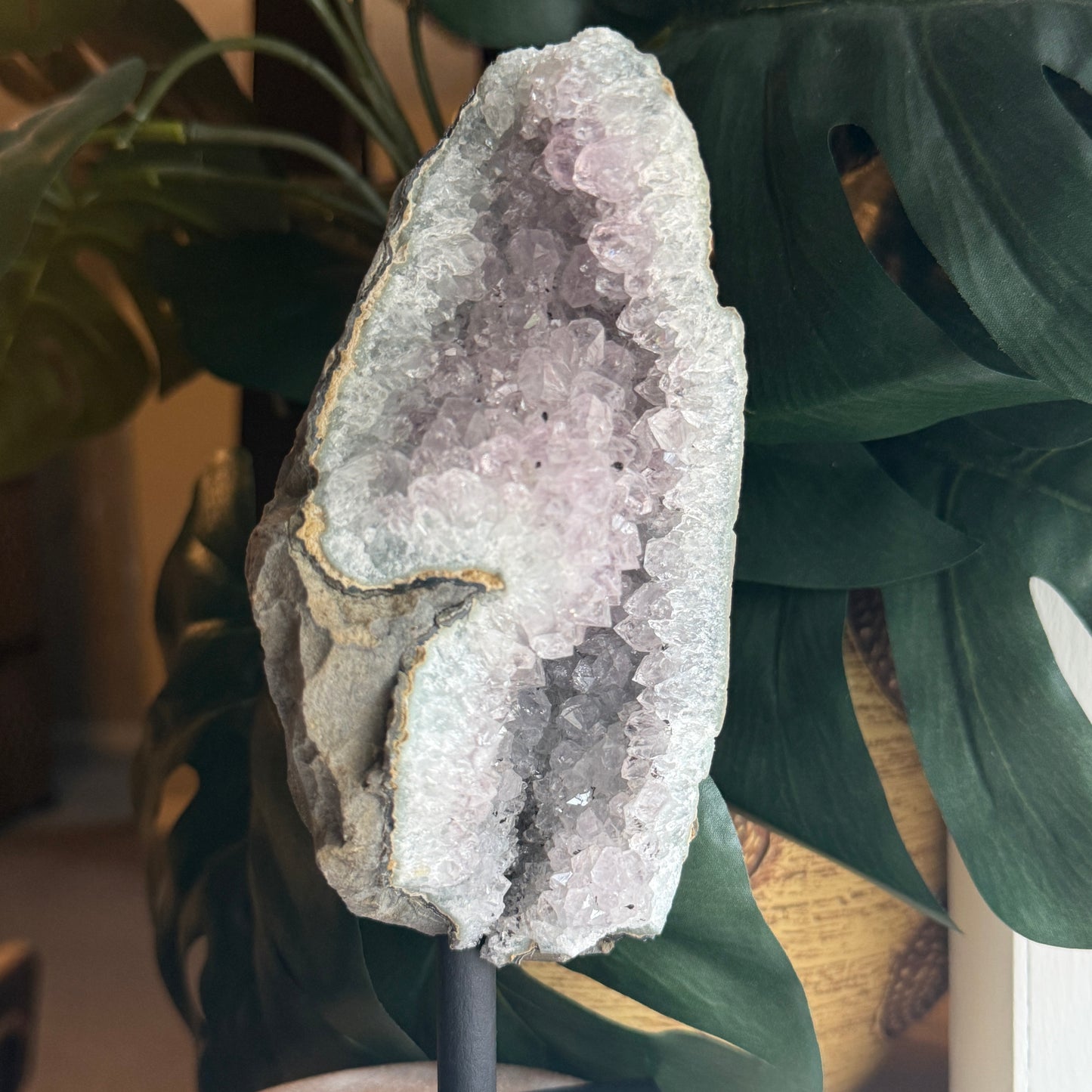 Amethyst on Metal Base