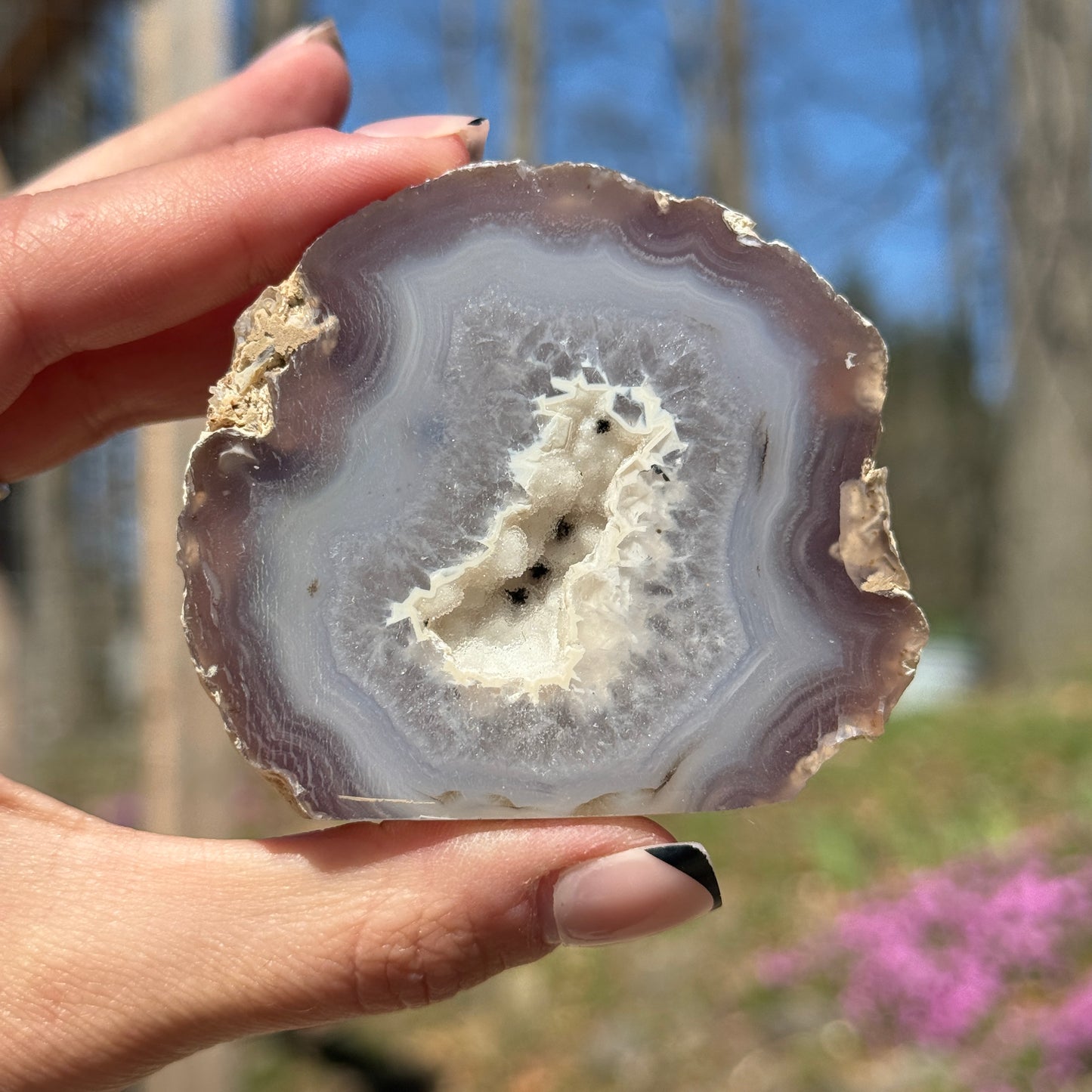 Druzy Agate Cut Base