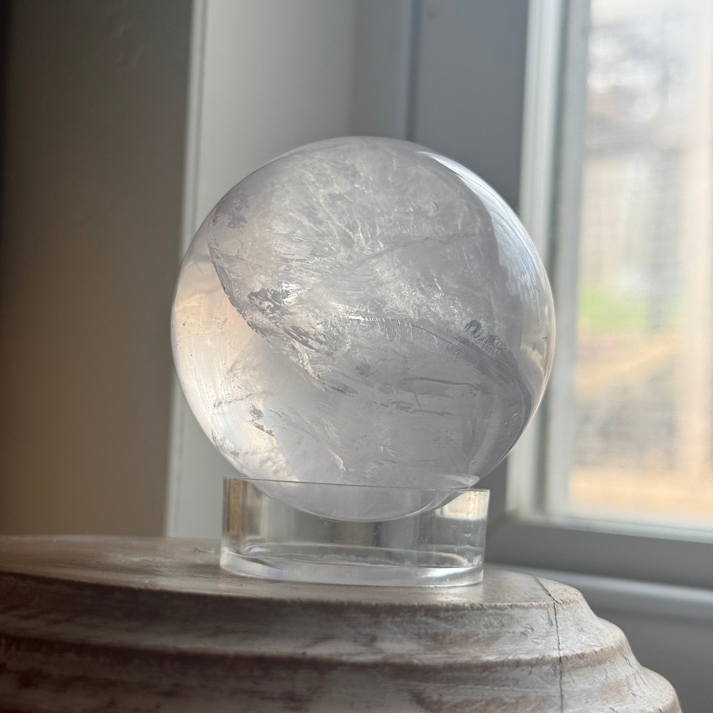 Girasol Rose Quartz Sphere
