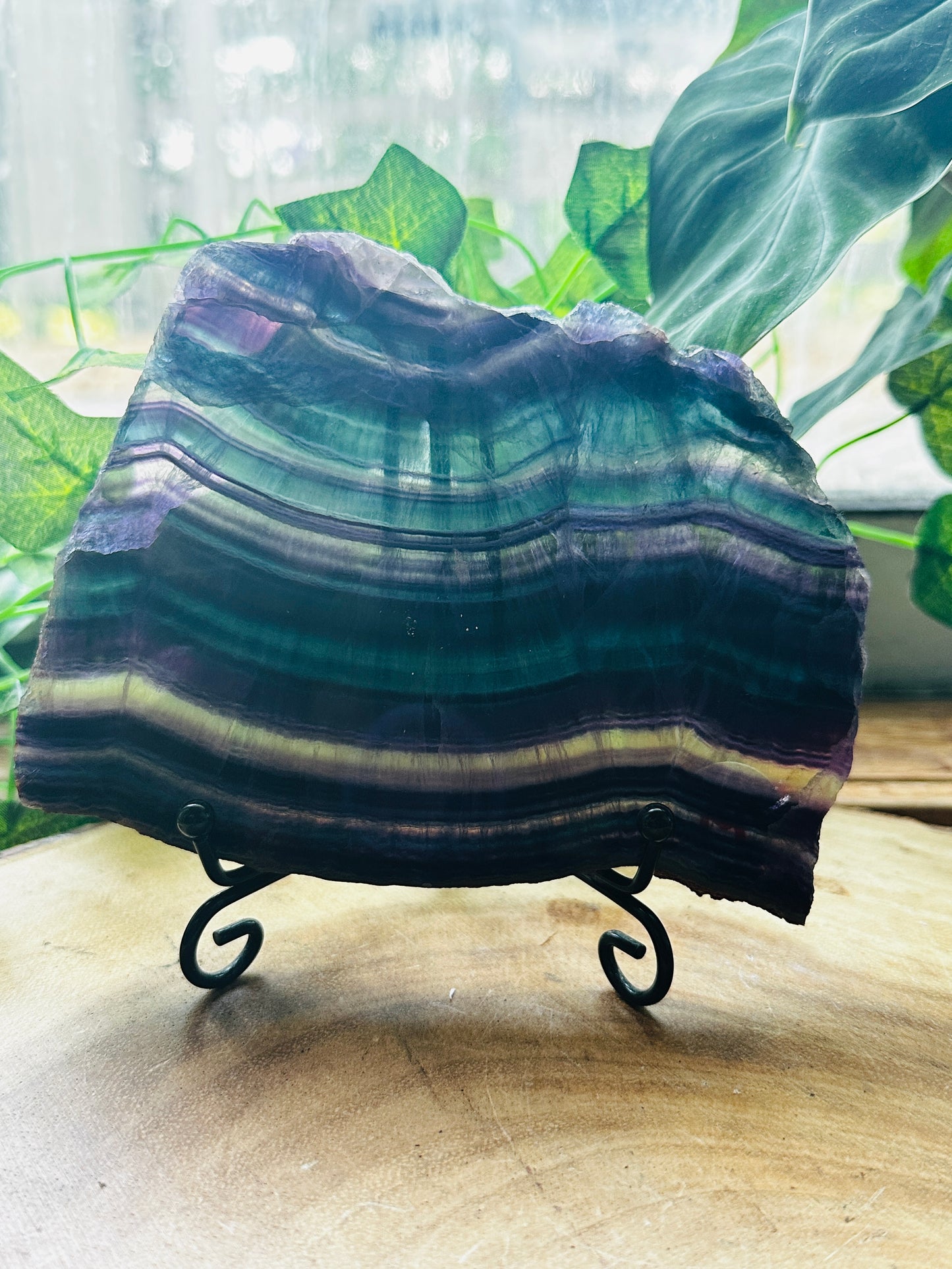 Rainbow Fluorite Slice