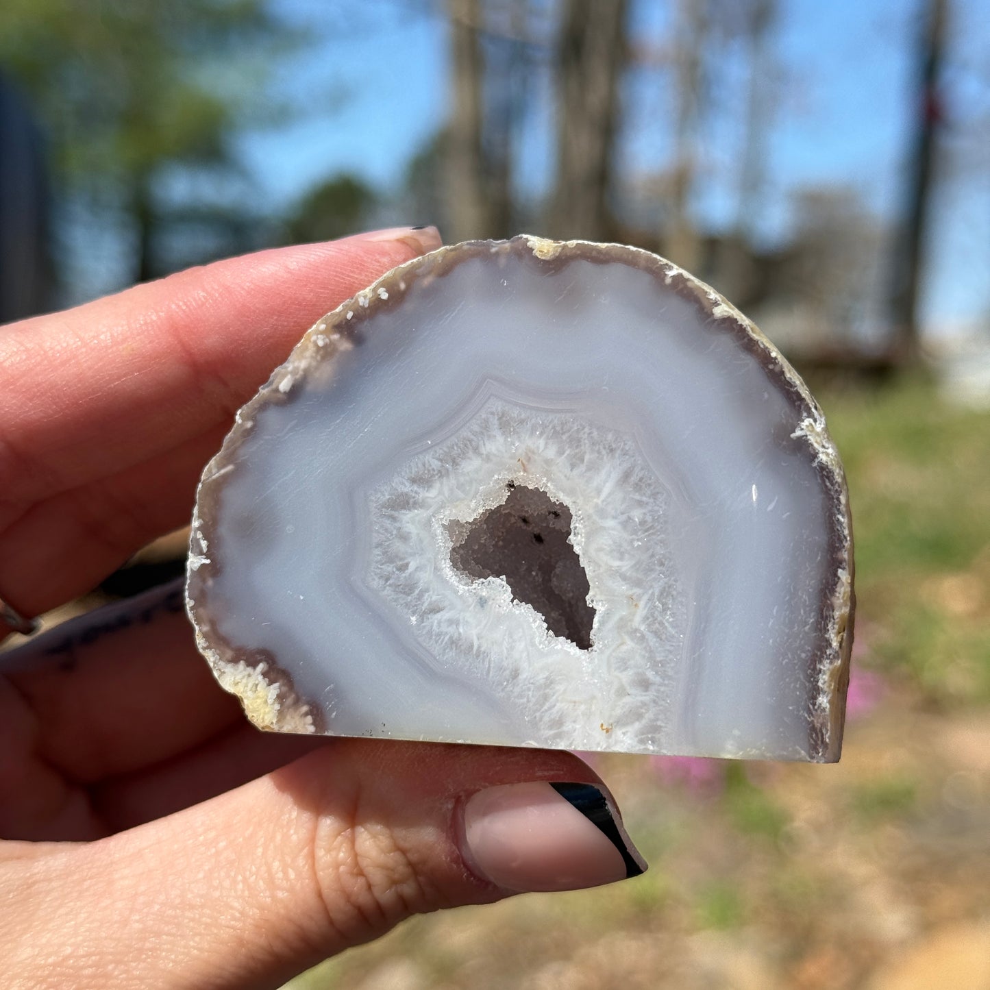 Druzy Agate Cut Base