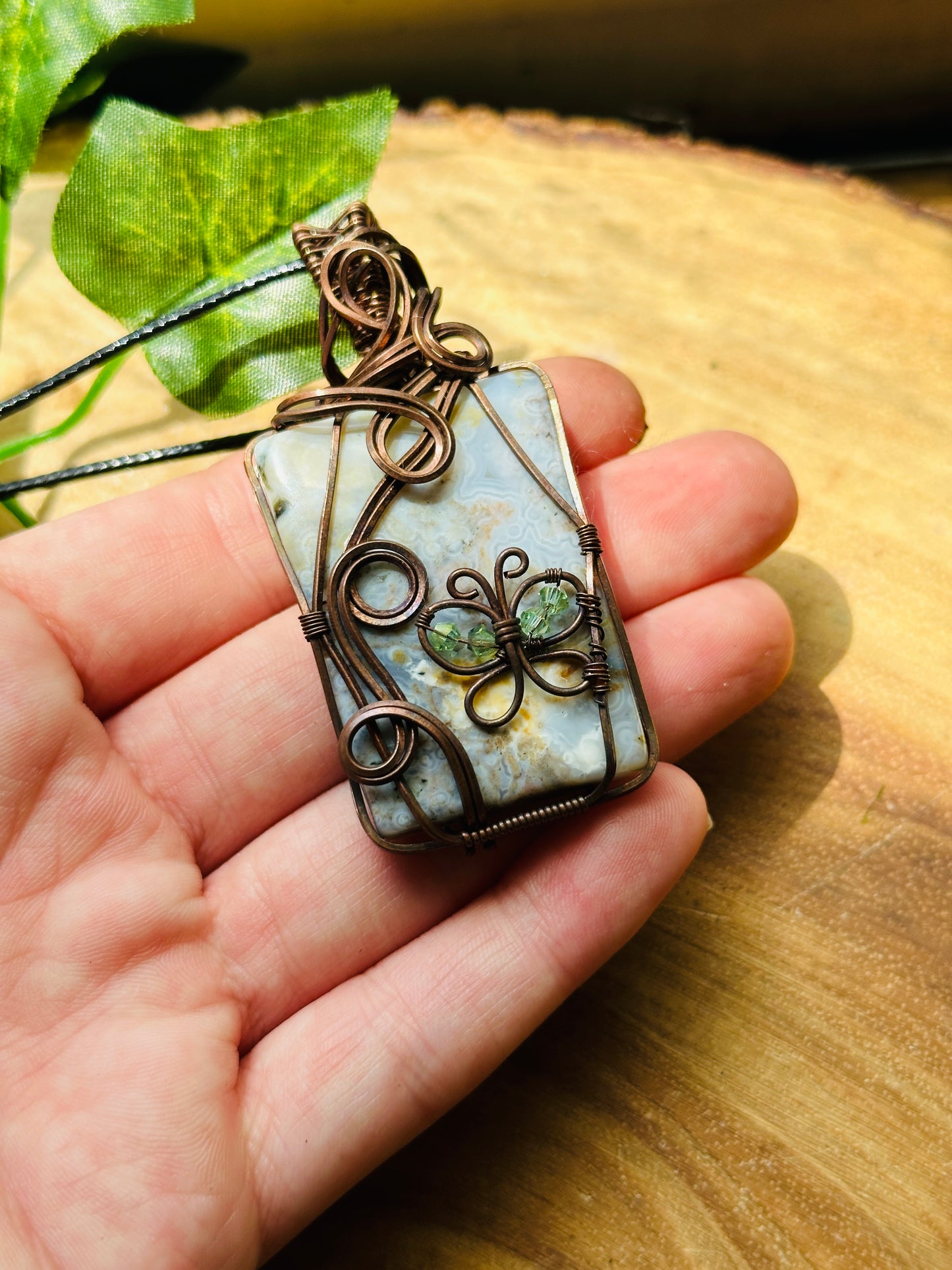 Ocean Jasper Wire Wrapped Necklace