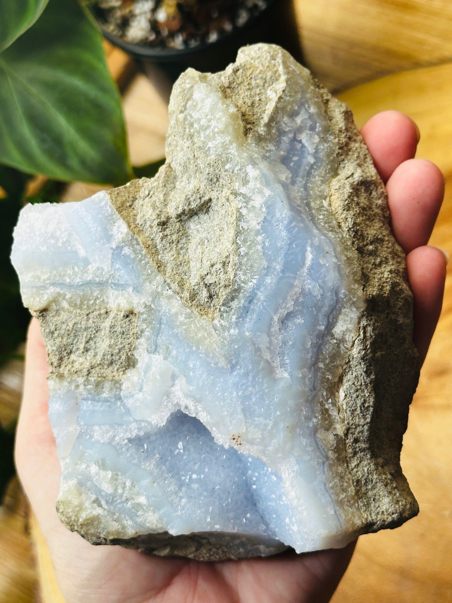 Blue Lace Agate, Raw