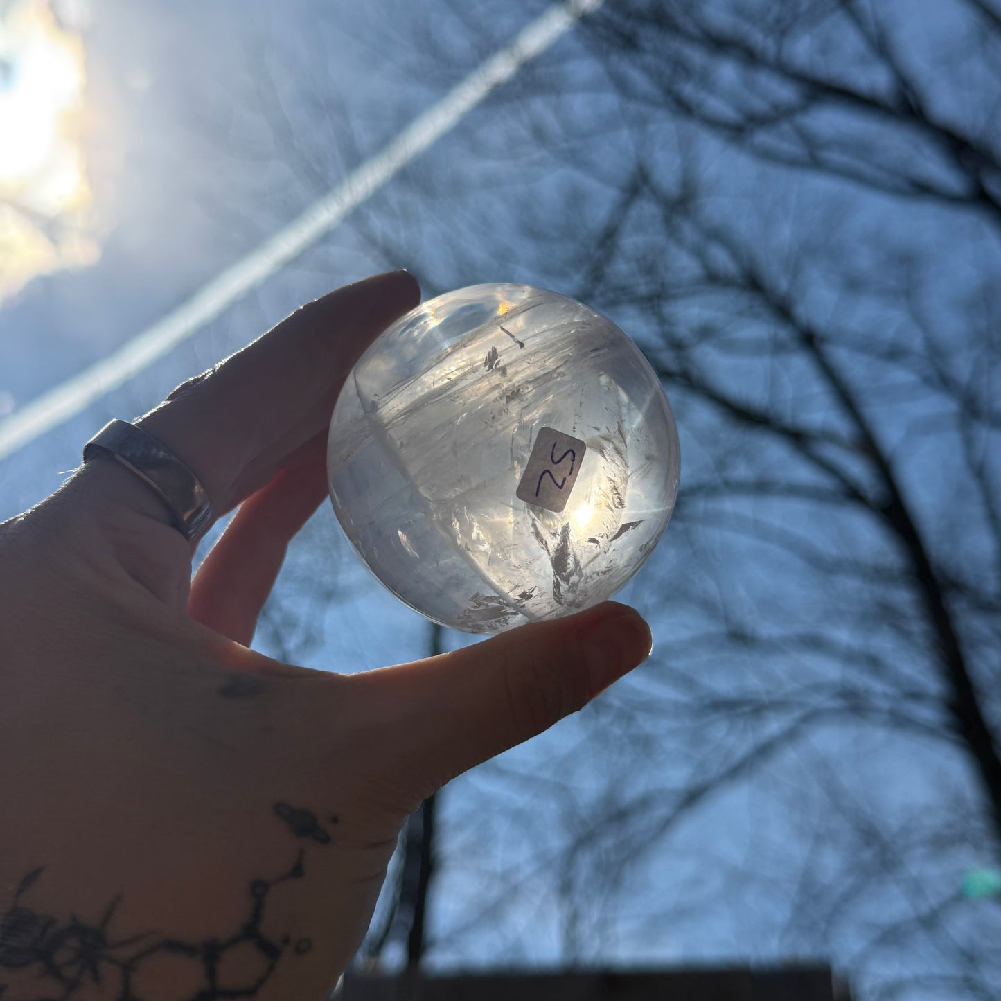 Girasol Rose Quartz Sphere