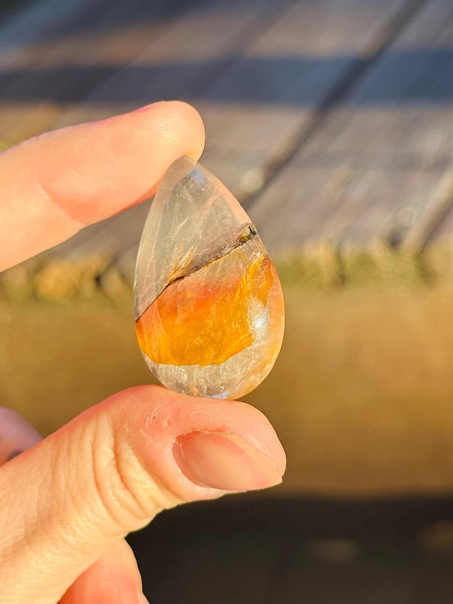 Fire Quartz Cabochon