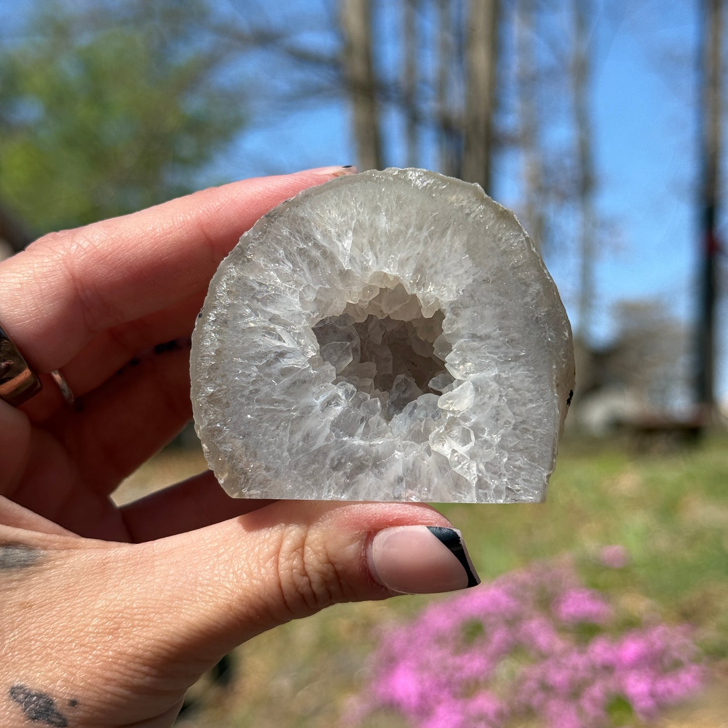 Druzy Agate Cut Base