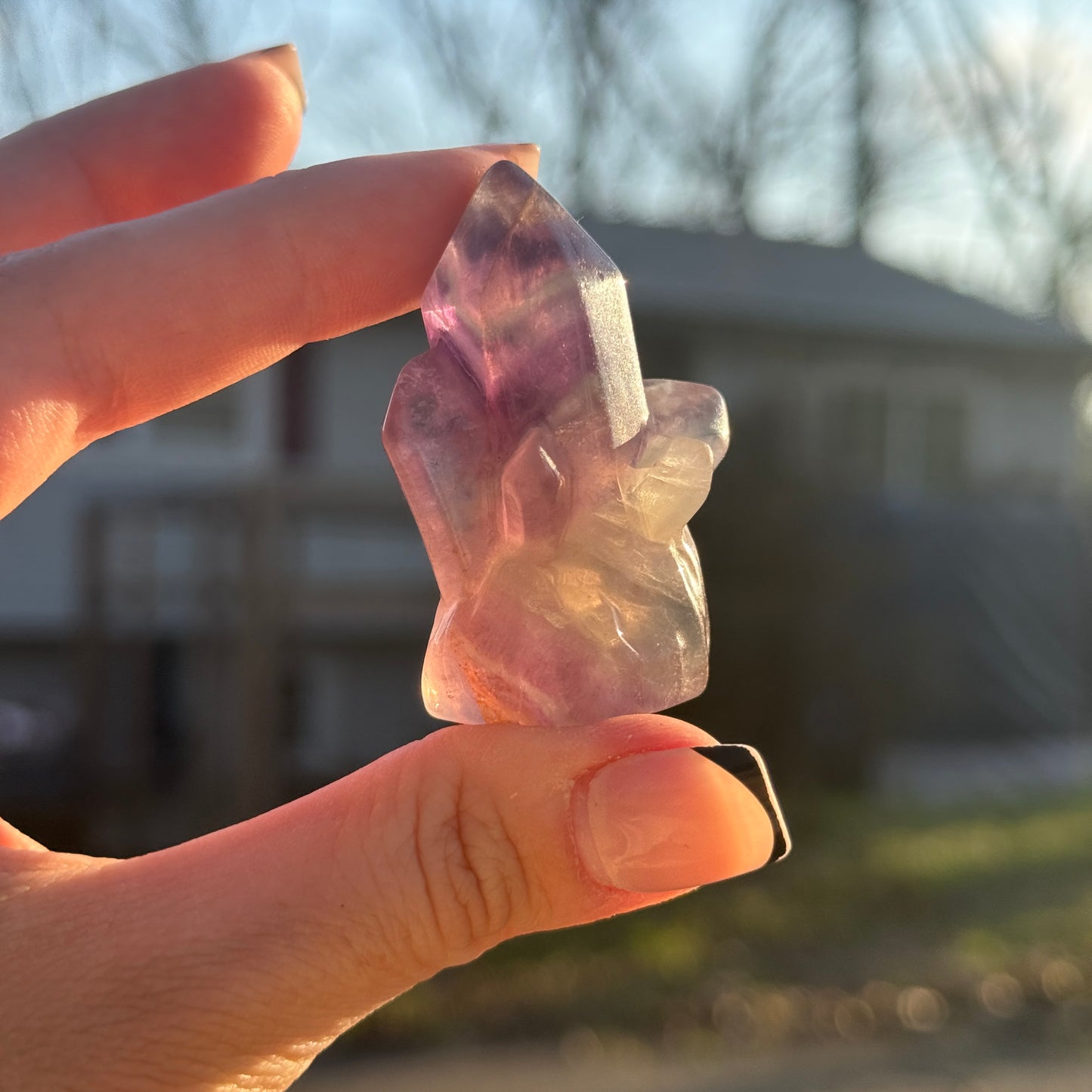 Fluorite Crystal Carving