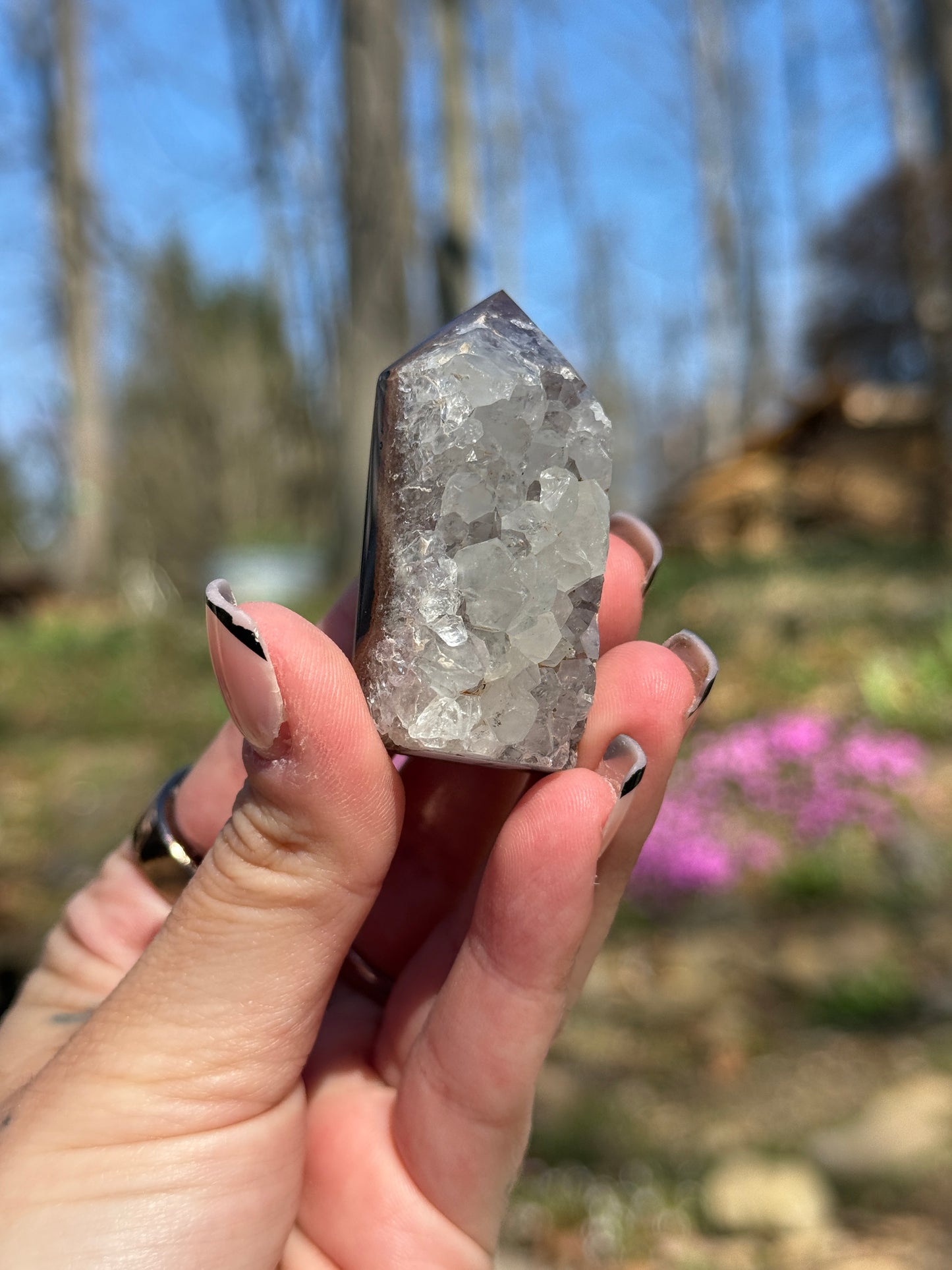 Druzy Agate Tower