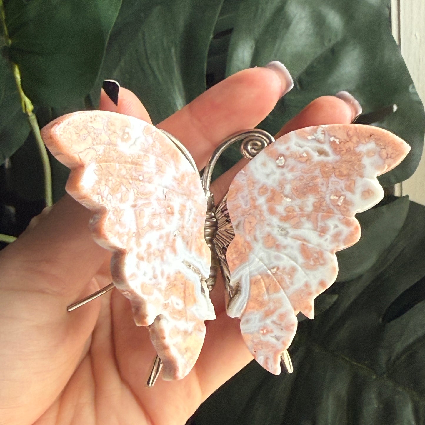 Cotton Candy Agate Butterfly D