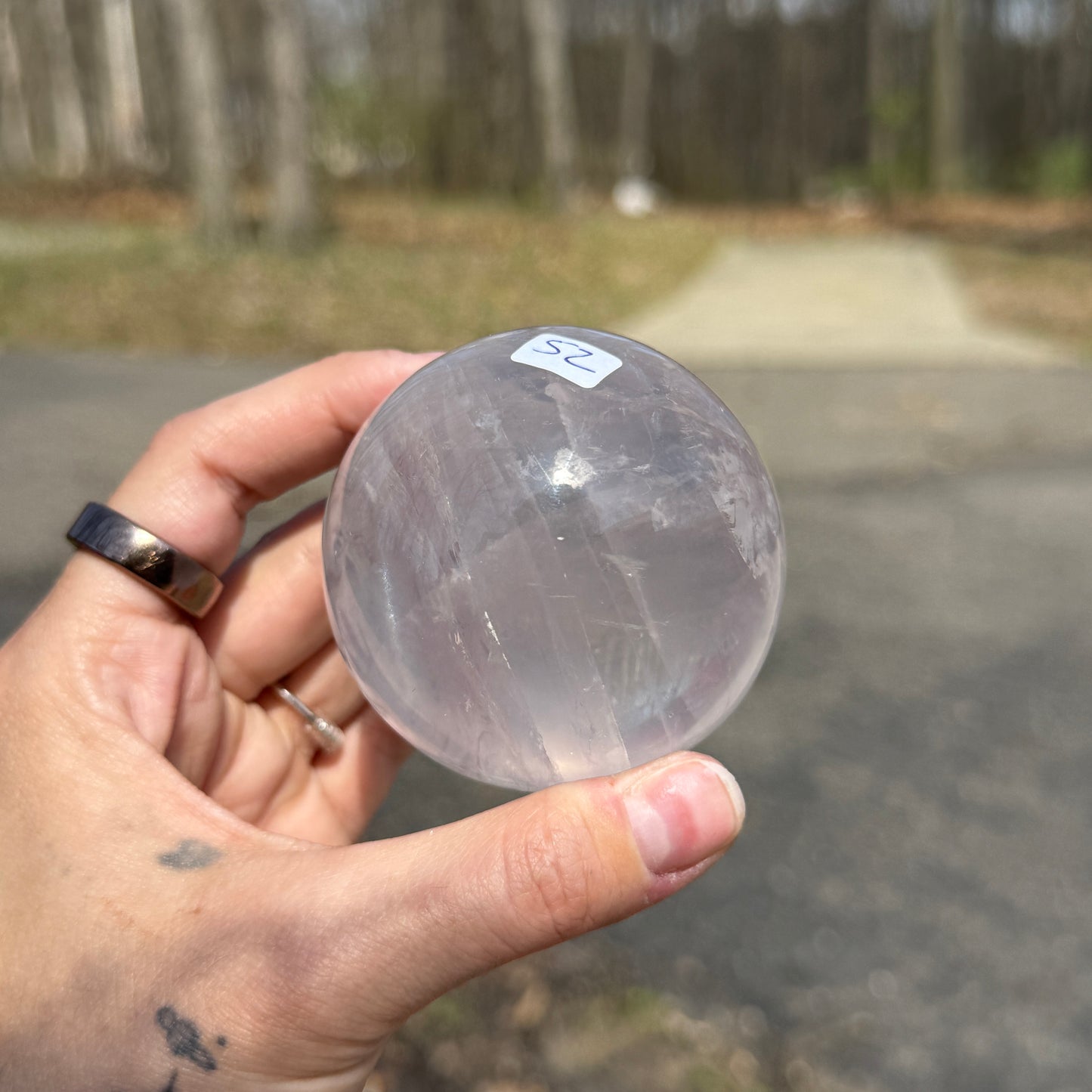 Girasol Rose Quartz Sphere