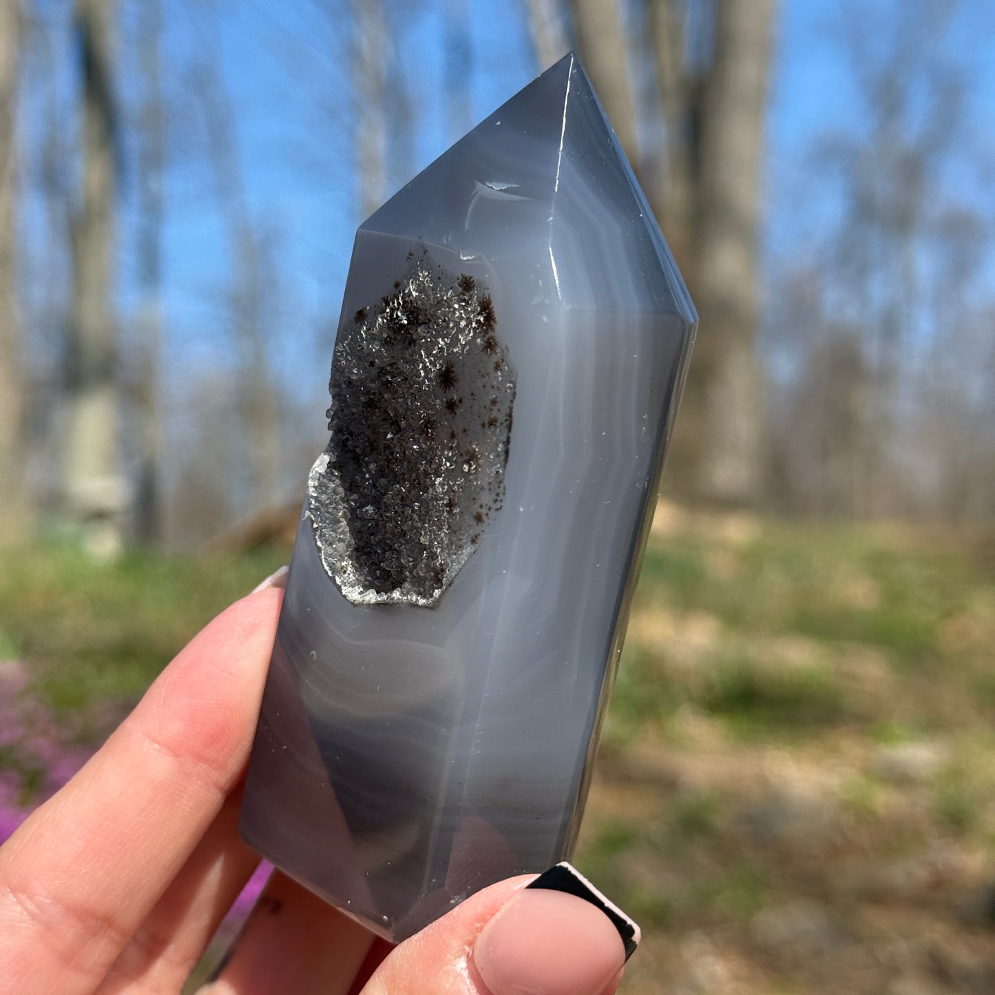 Druzy Agate Tower